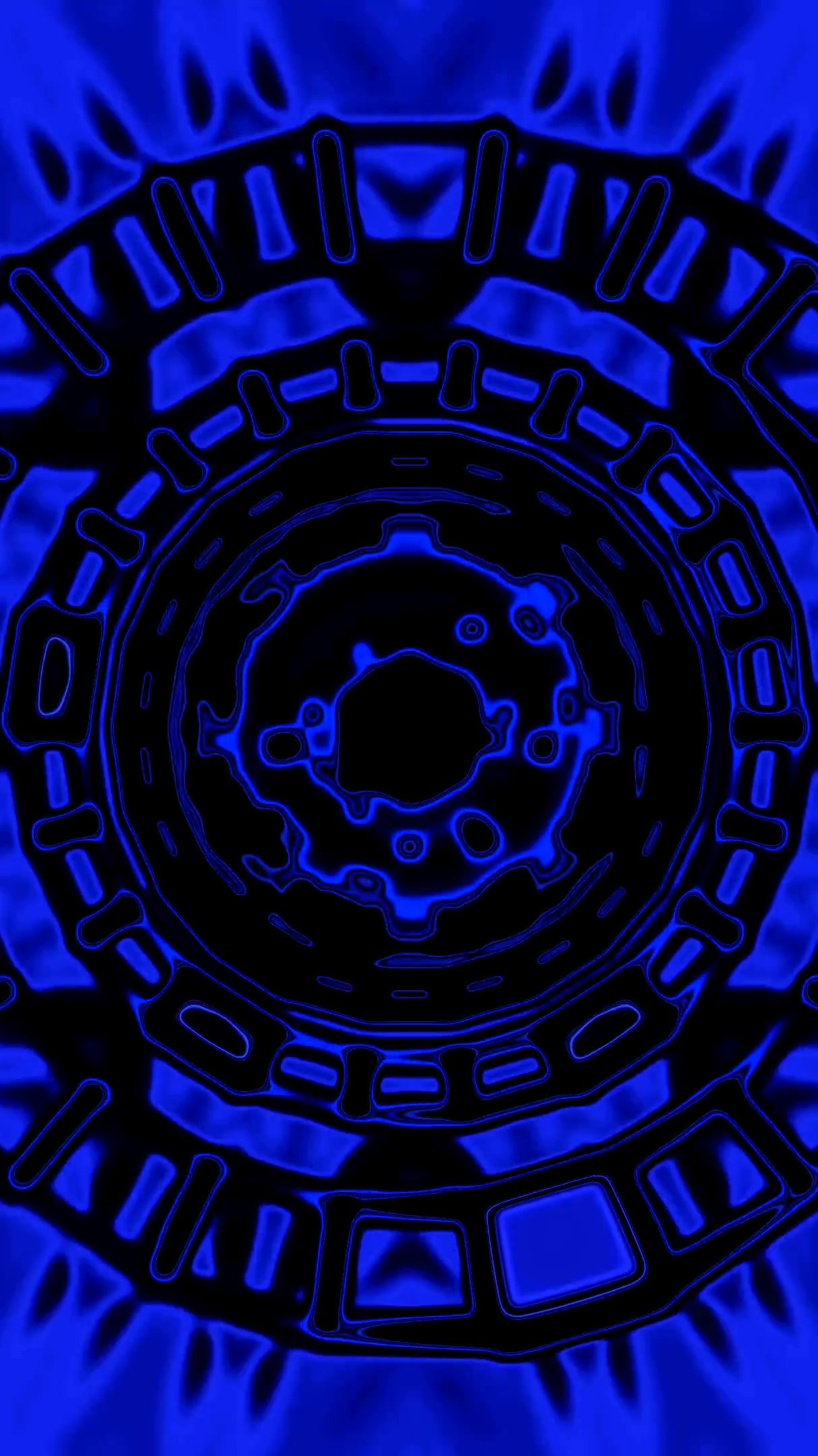 Seamless tunnel video VJ loop screensaver showcasing vibrant blue and green patterns in a dynamic visual experience