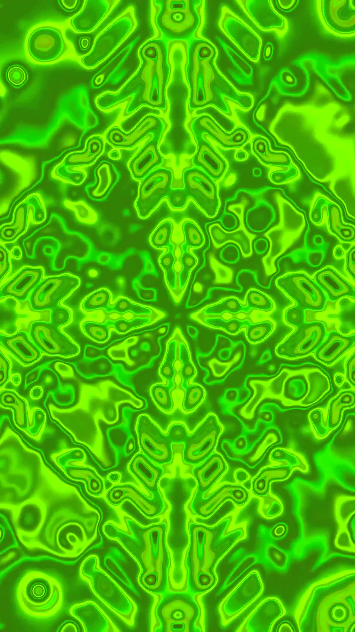 Dynamic green tunnel video loop creating a seamless visual experience for screensaver settings