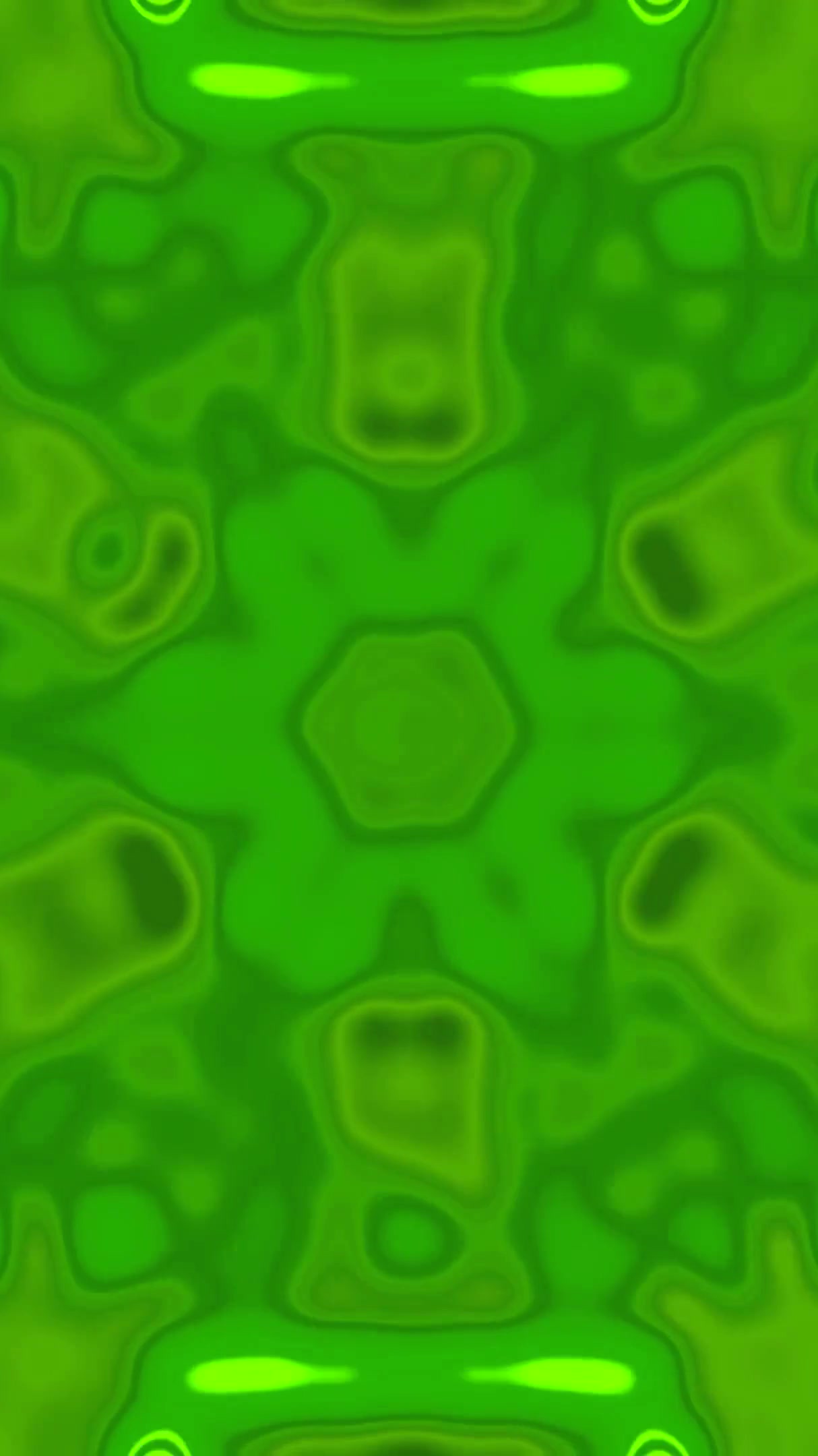 Seamless tunnel video loop with vibrant green patterns for visual relaxation