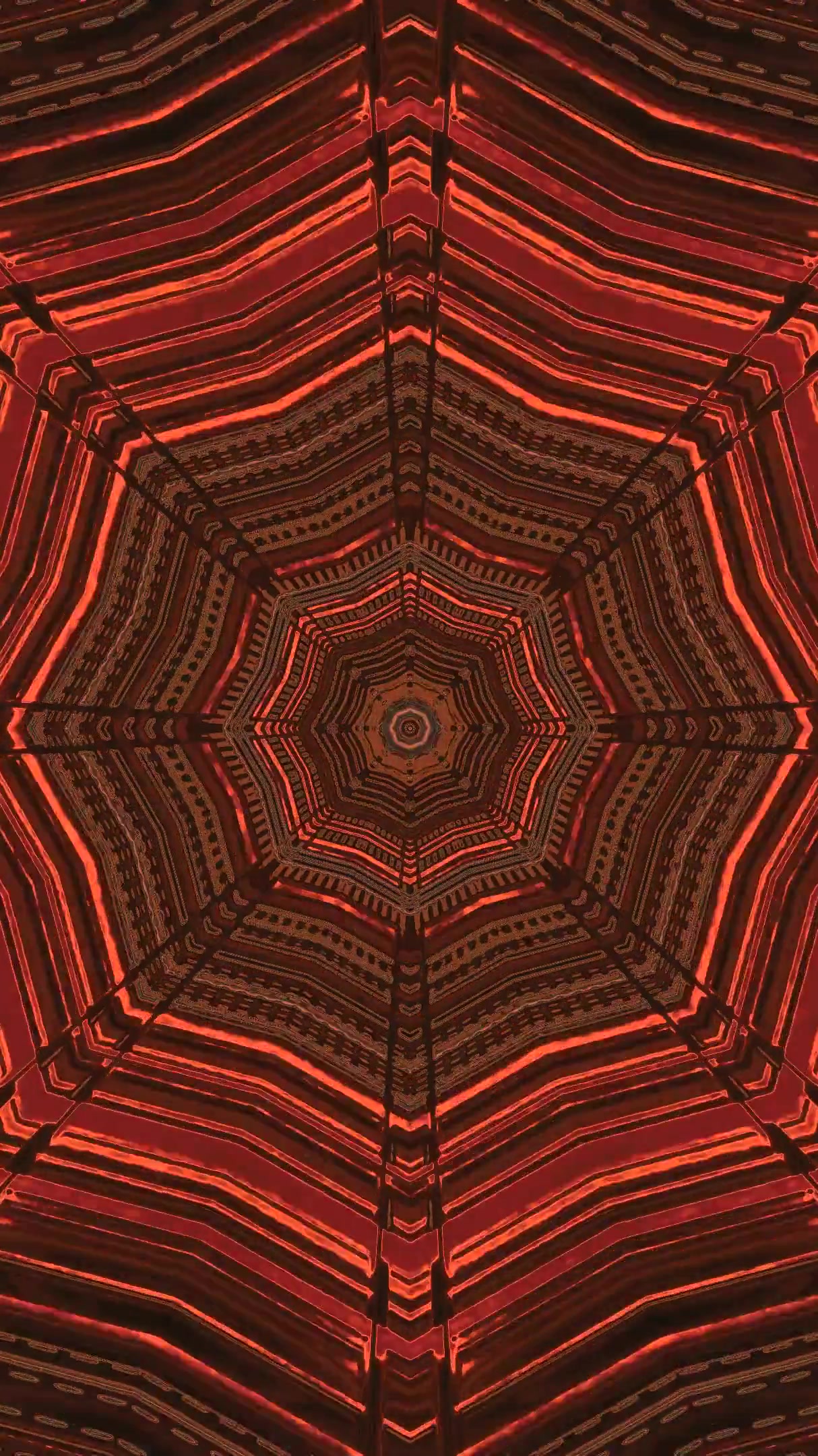 Endless tunnel video loop for screensaver featuring vibrant patterns and colors