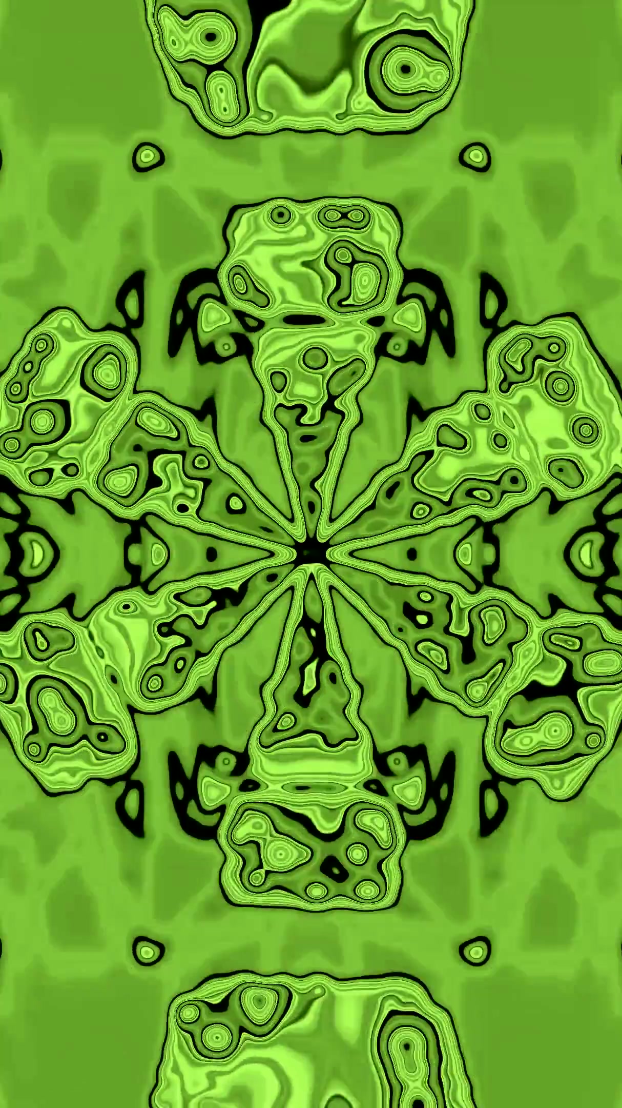 Tunnel video vj loop screensaver creates mesmerizing green patterns for visual enjoyment