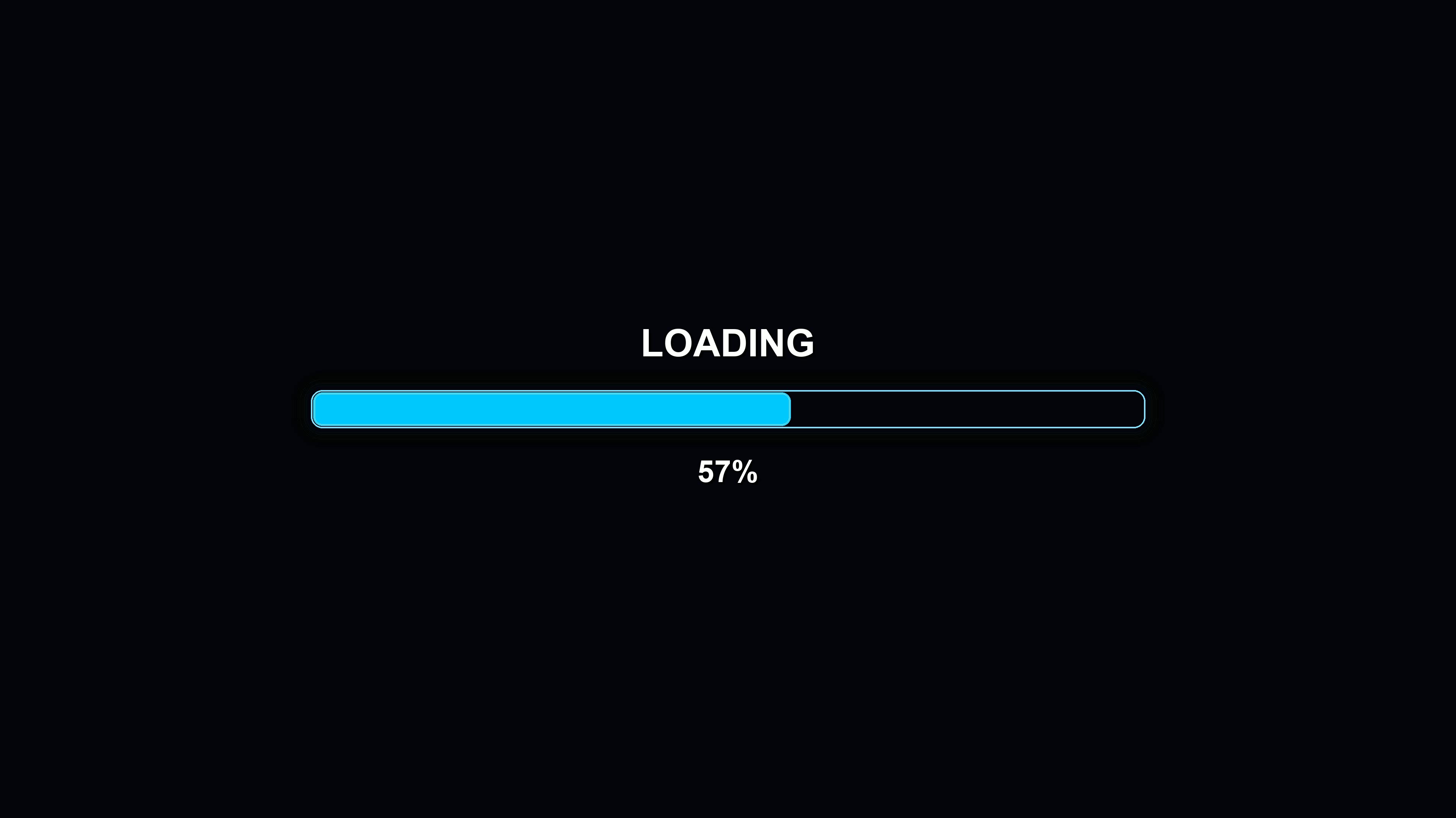 Progress bar animation shows loading status in modern style with clear visual feedback for users waiting for processes to complete