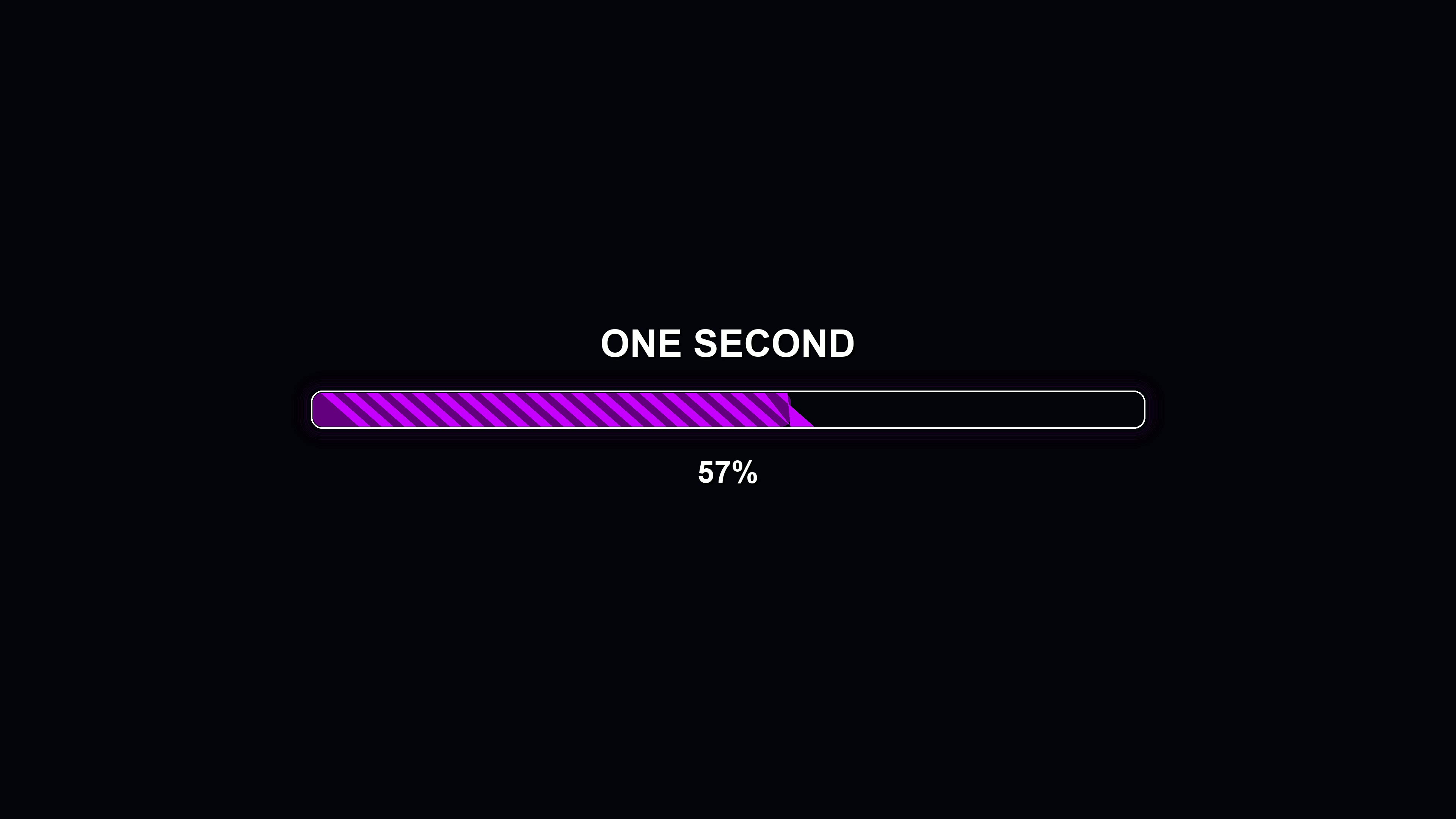Progress bar animation in modern style for waiting periods shown with one second duration