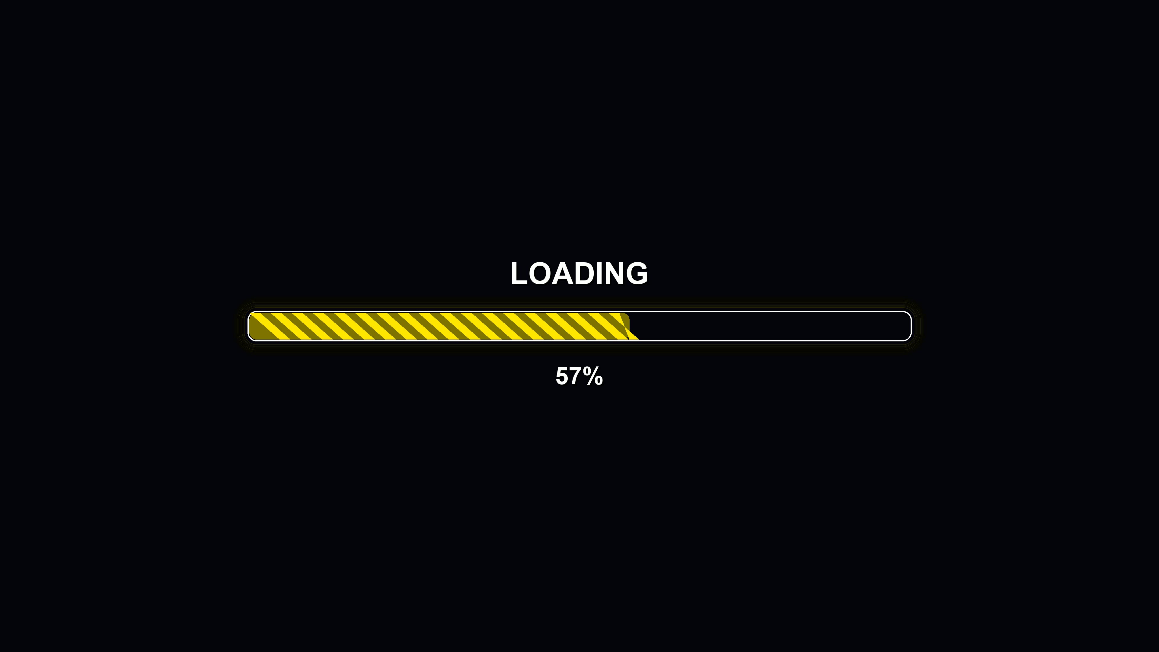 Modern progress bar animation showing loading status during waiting periods in a dark theme environment