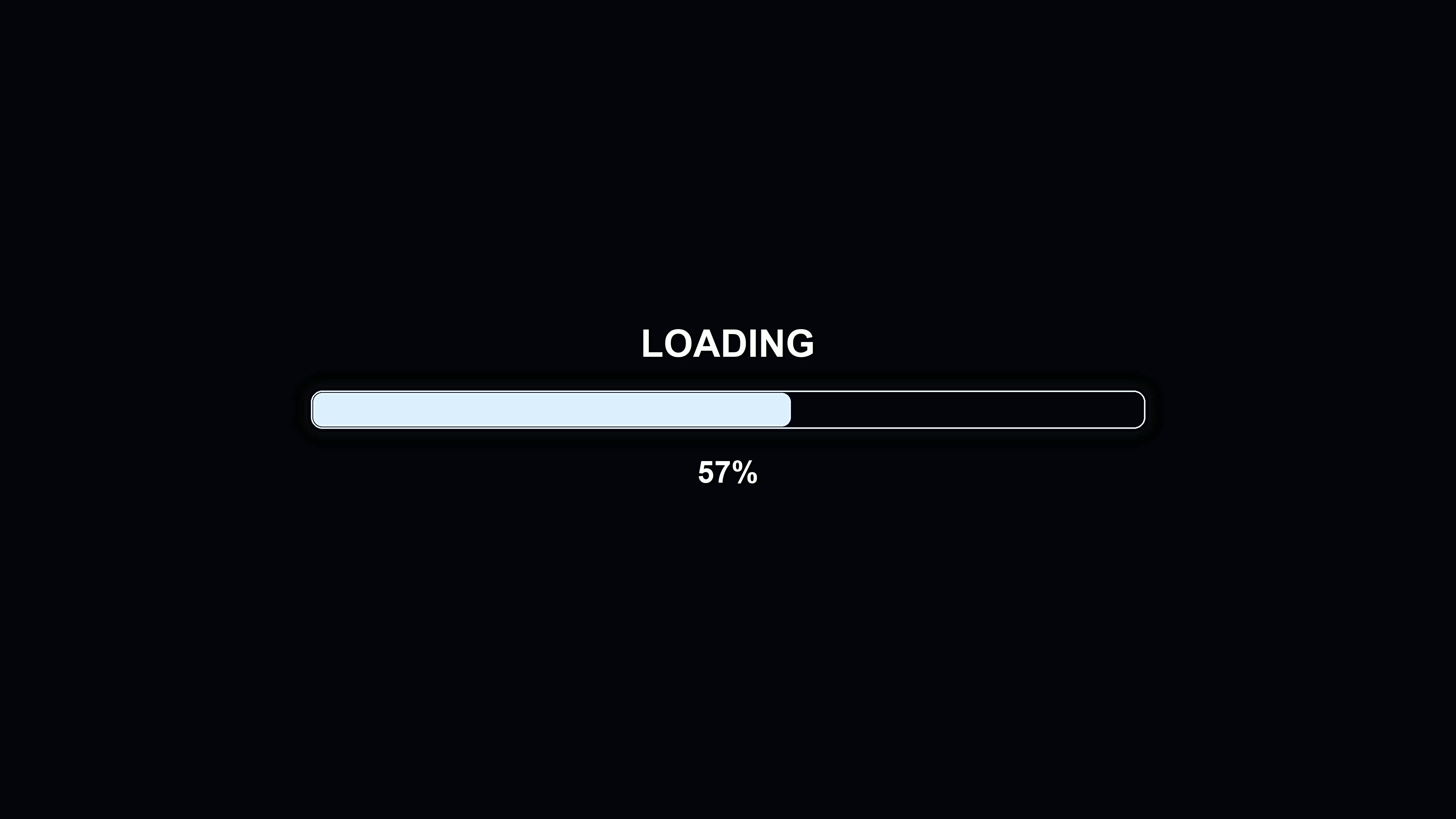 Progress bar animation for waiting periods designed in a modern style indicating a loading process at 100 percent completion