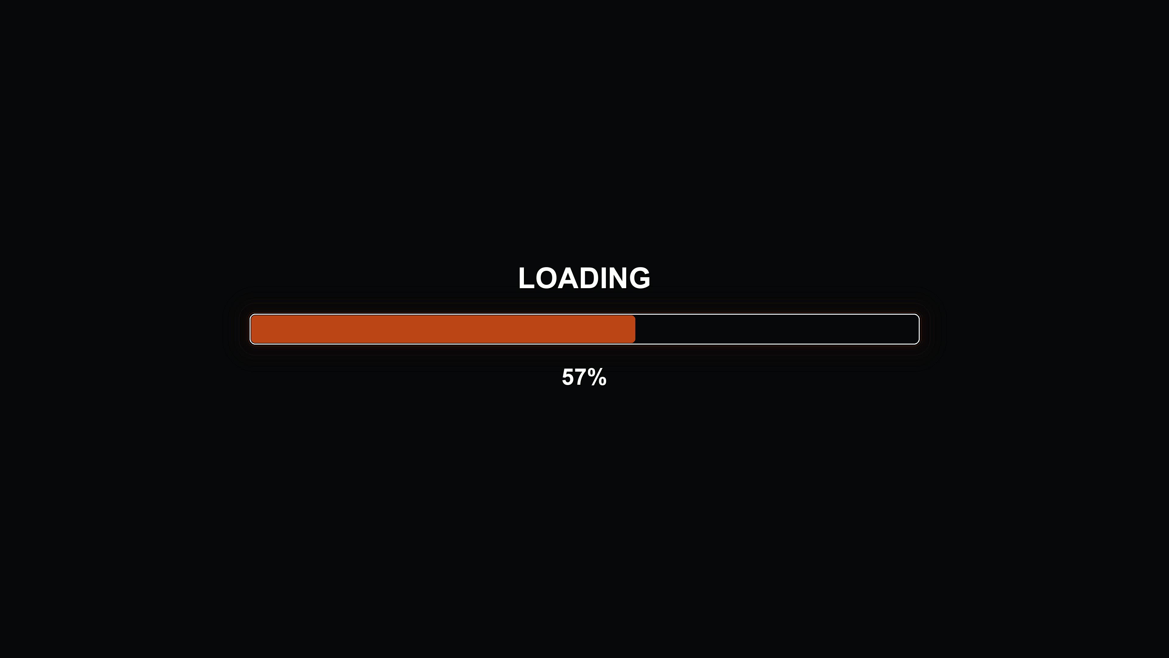Progress bar animation shows loading status during waiting periods in modern digital environments and applications