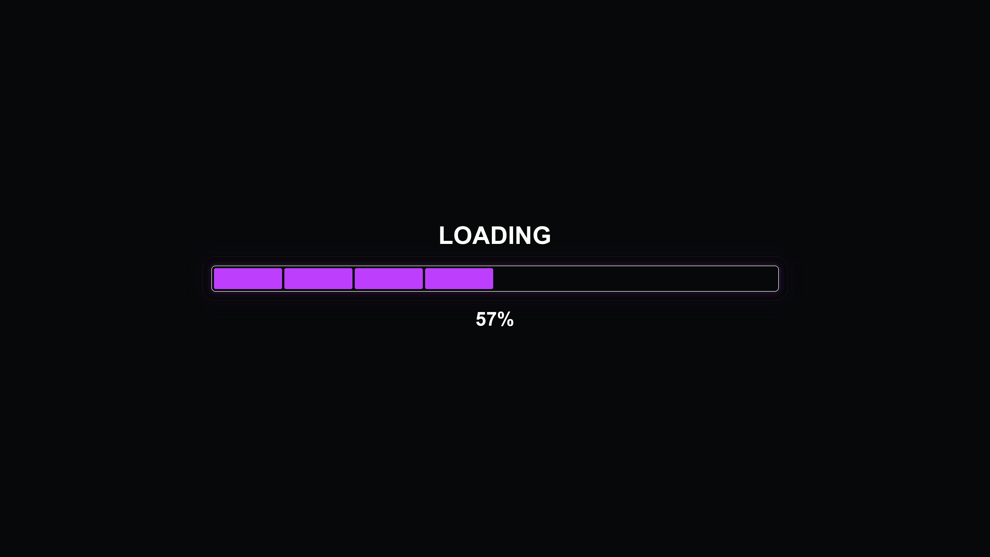 Modern style progressbar animation shows loading status for waiting periods in video format used in various applications and systems