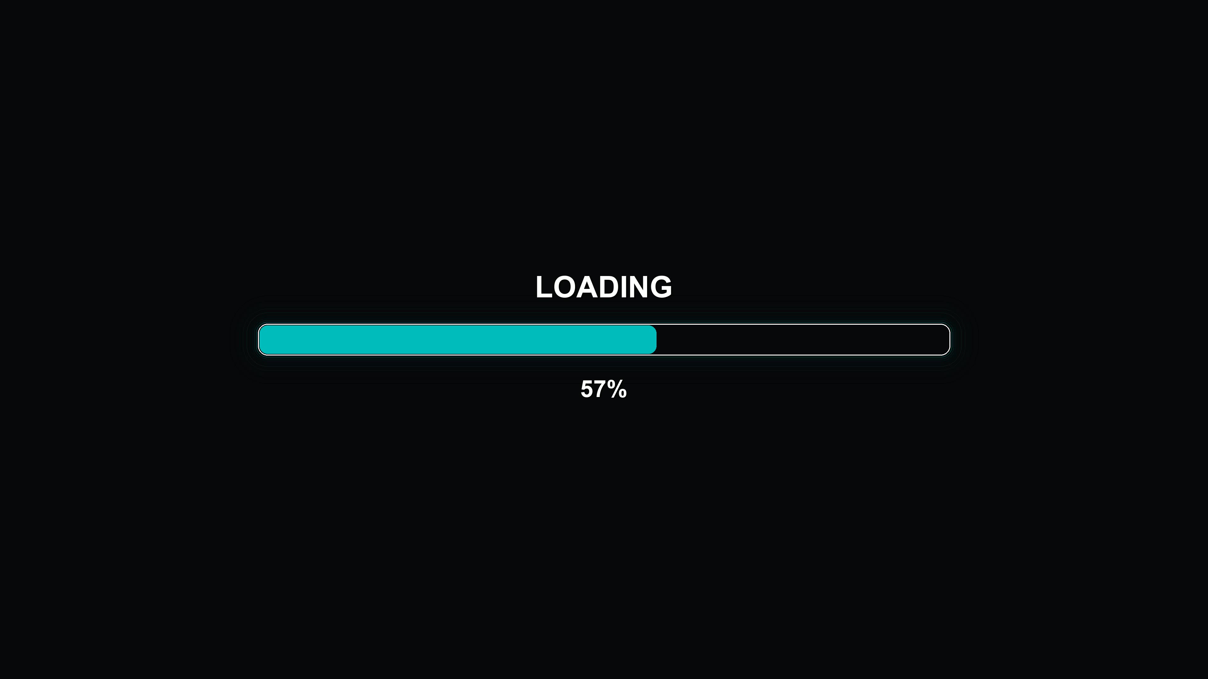 Modern progressbar animation shows loading status in a clear and simple design for waiting periods during software operation