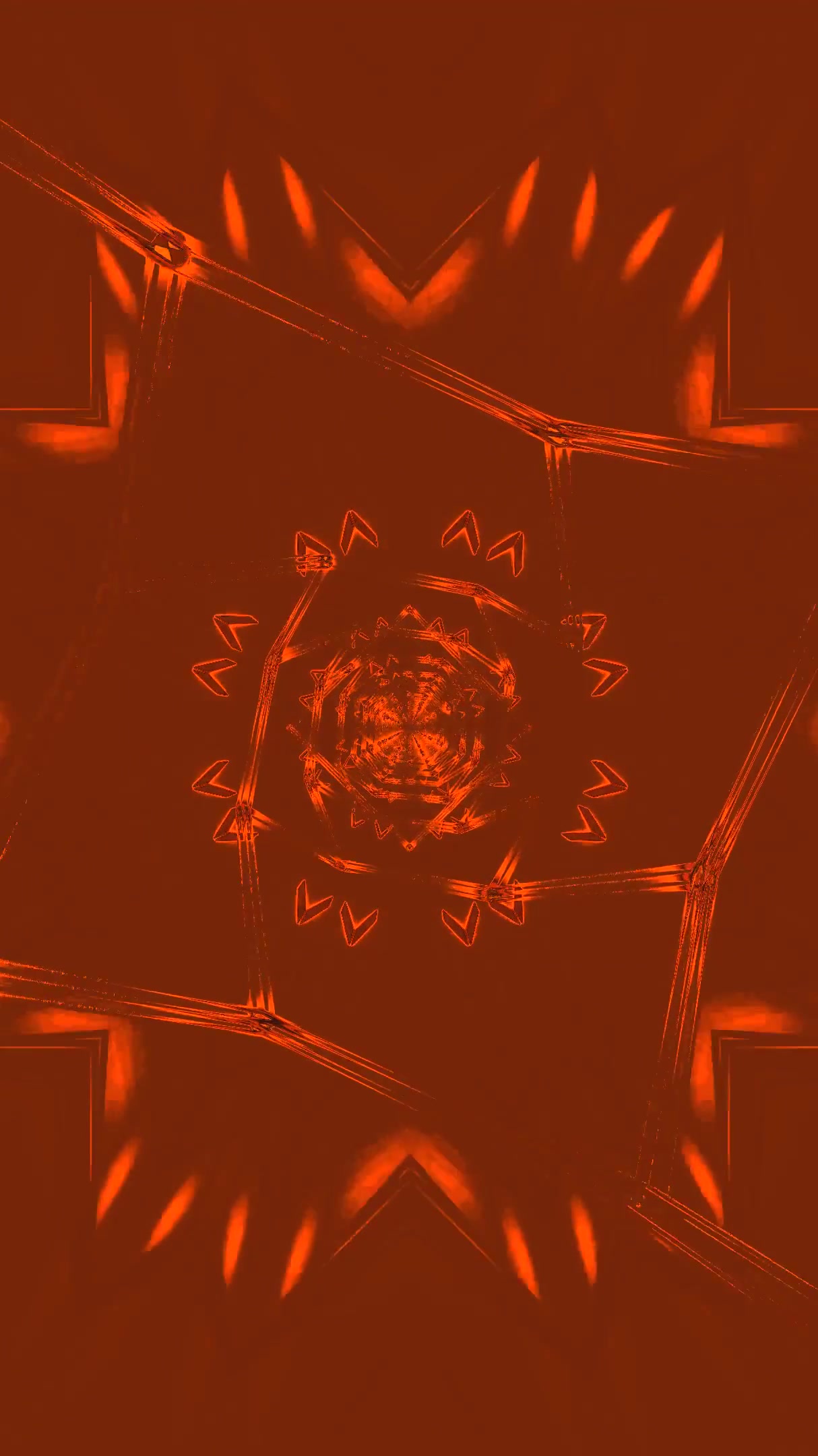 Dynamic tunnel video loop featuring vibrant red patterns and seam