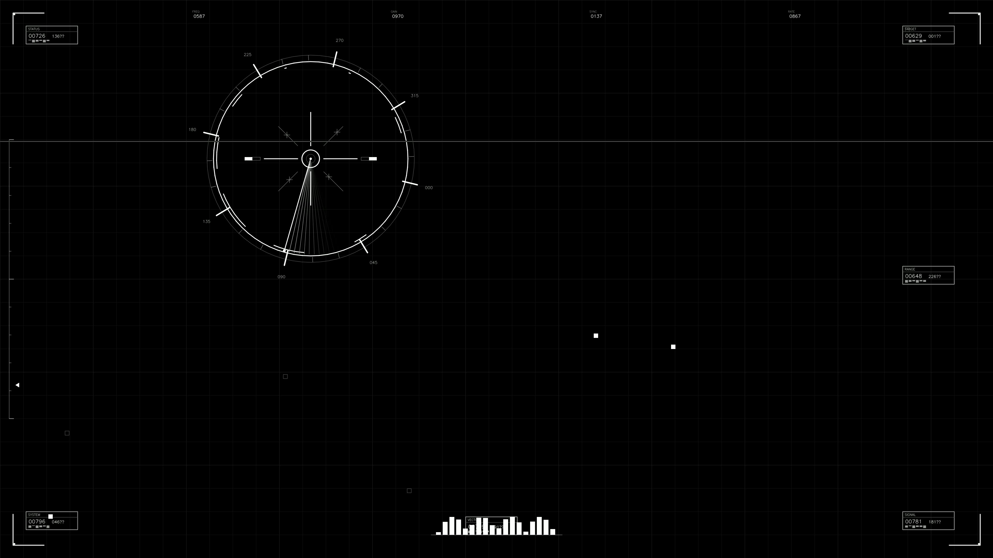 Military gui war stock footage hud animation for science fiction production in dark setting with detailed graphics