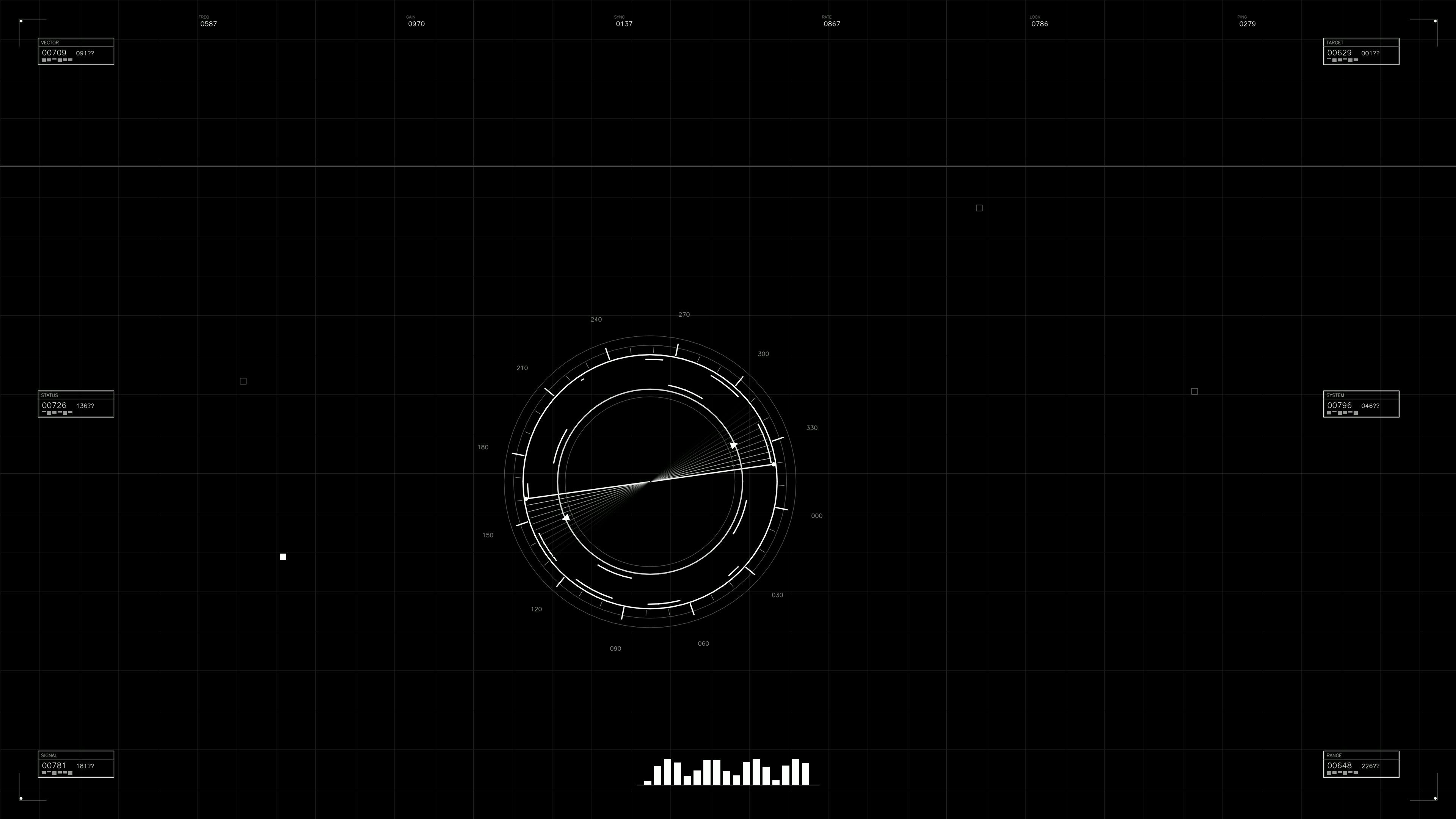 Military gui war stock footage hud animation for science fiction production with detailed graphics and features
