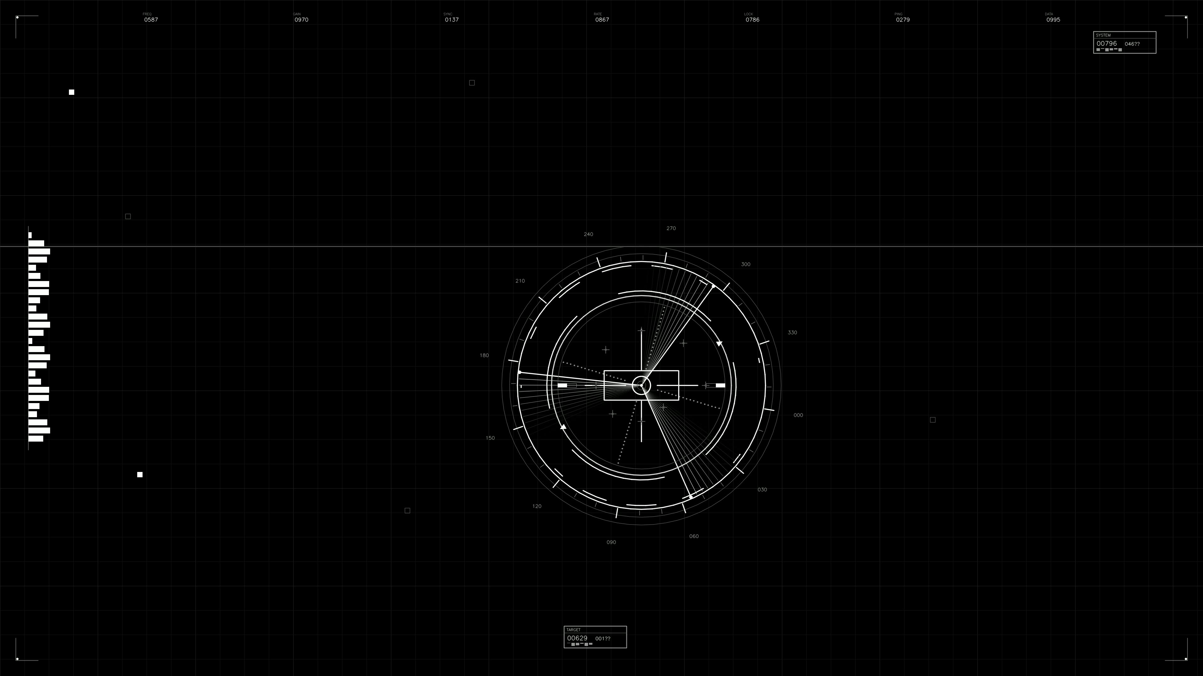 Military gui war stock footage hud animation for science fiction production showing tactical data and graphical elements