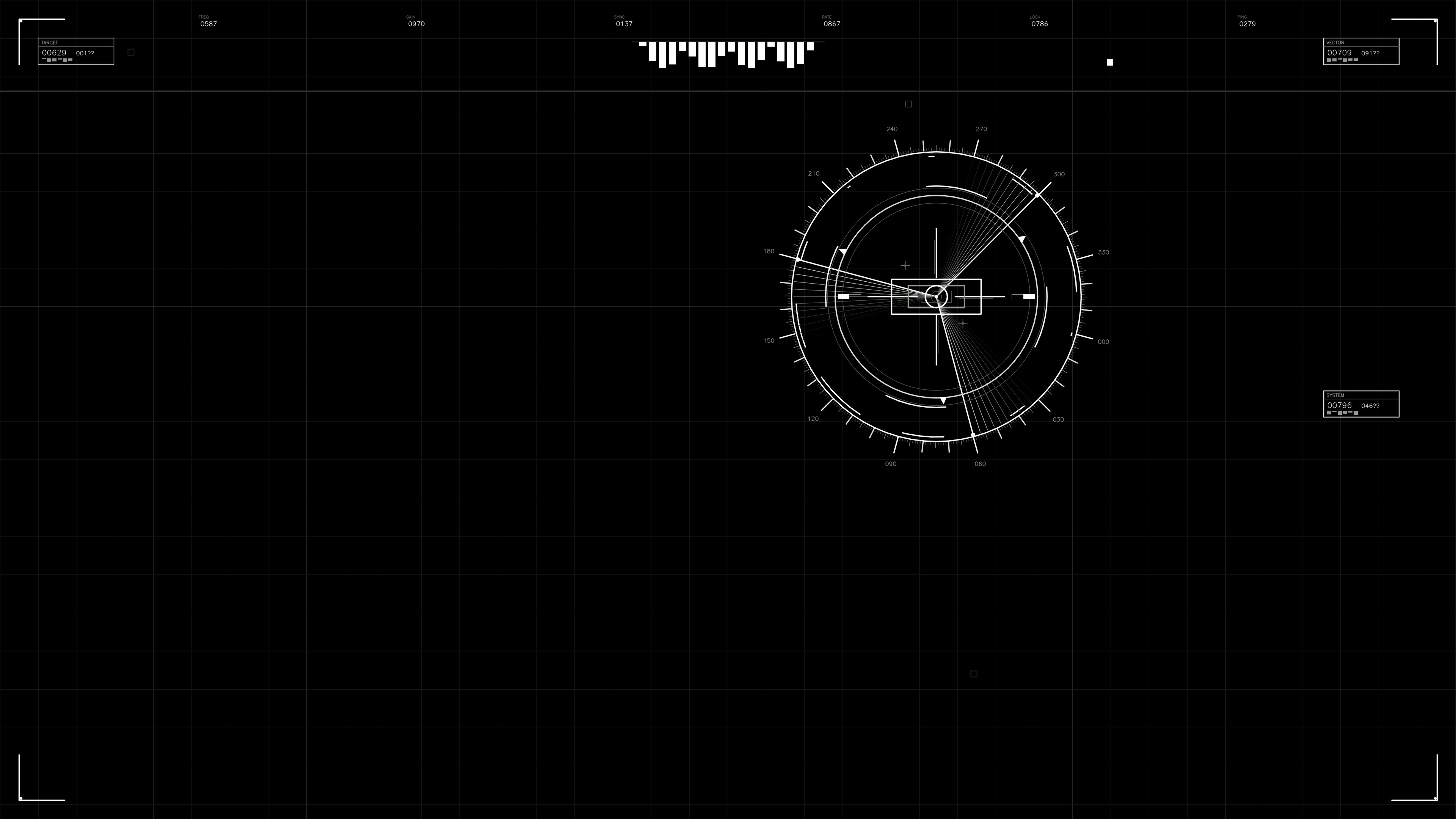 Military gui war stock footage with hud animation for science fiction production in dark theme