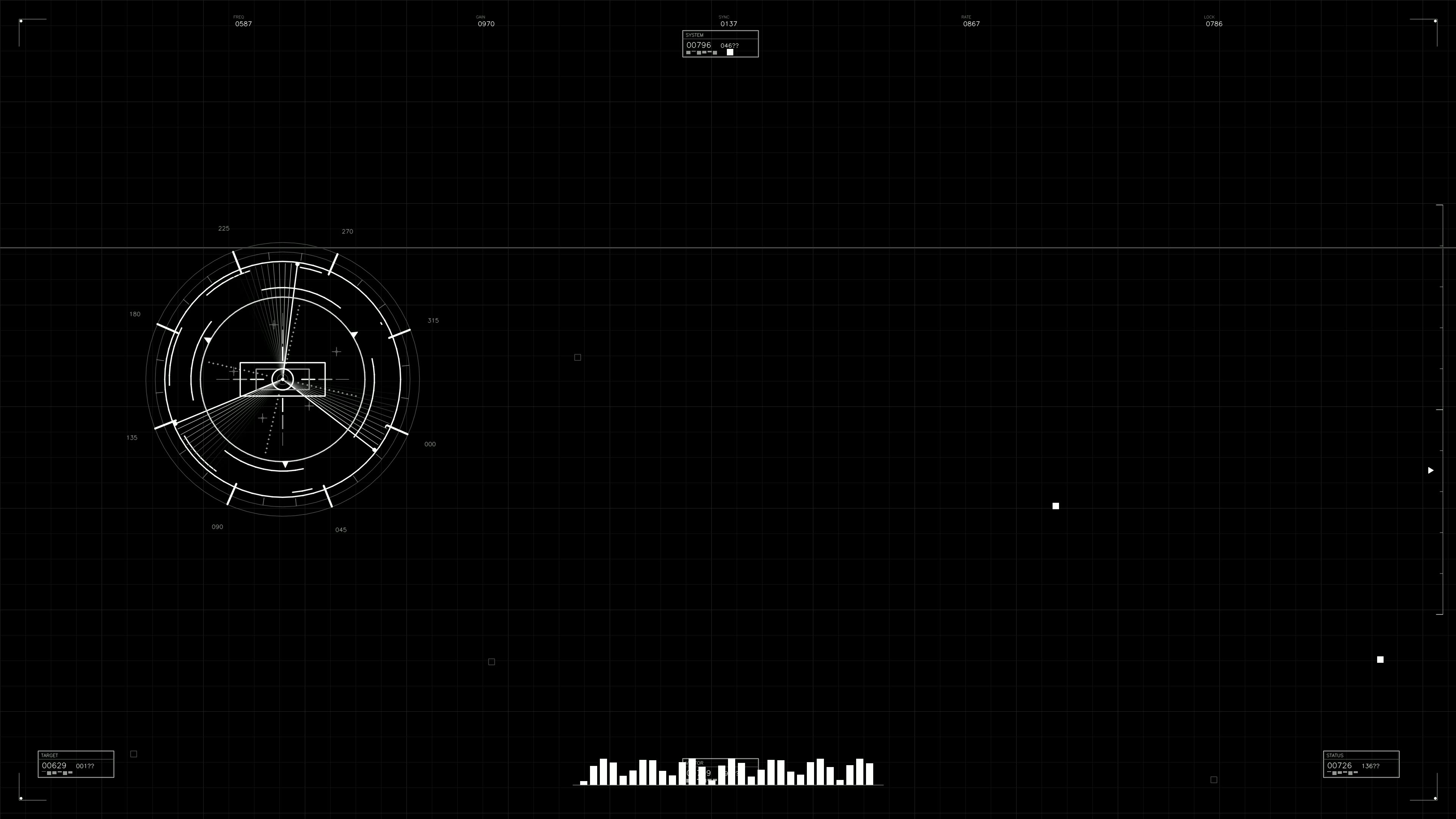 Military gui war stock footage hud animation for science fiction production in a dark interface setting with various overlays