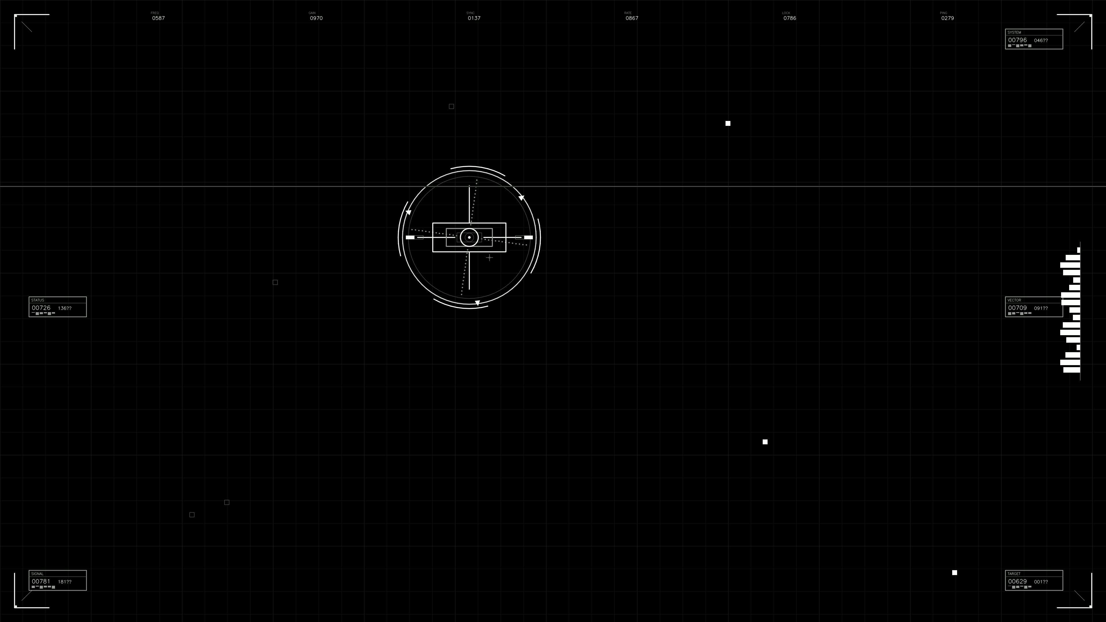 Military gui war stock footage hud animation for science fiction production with digital elements and action indicators on screen