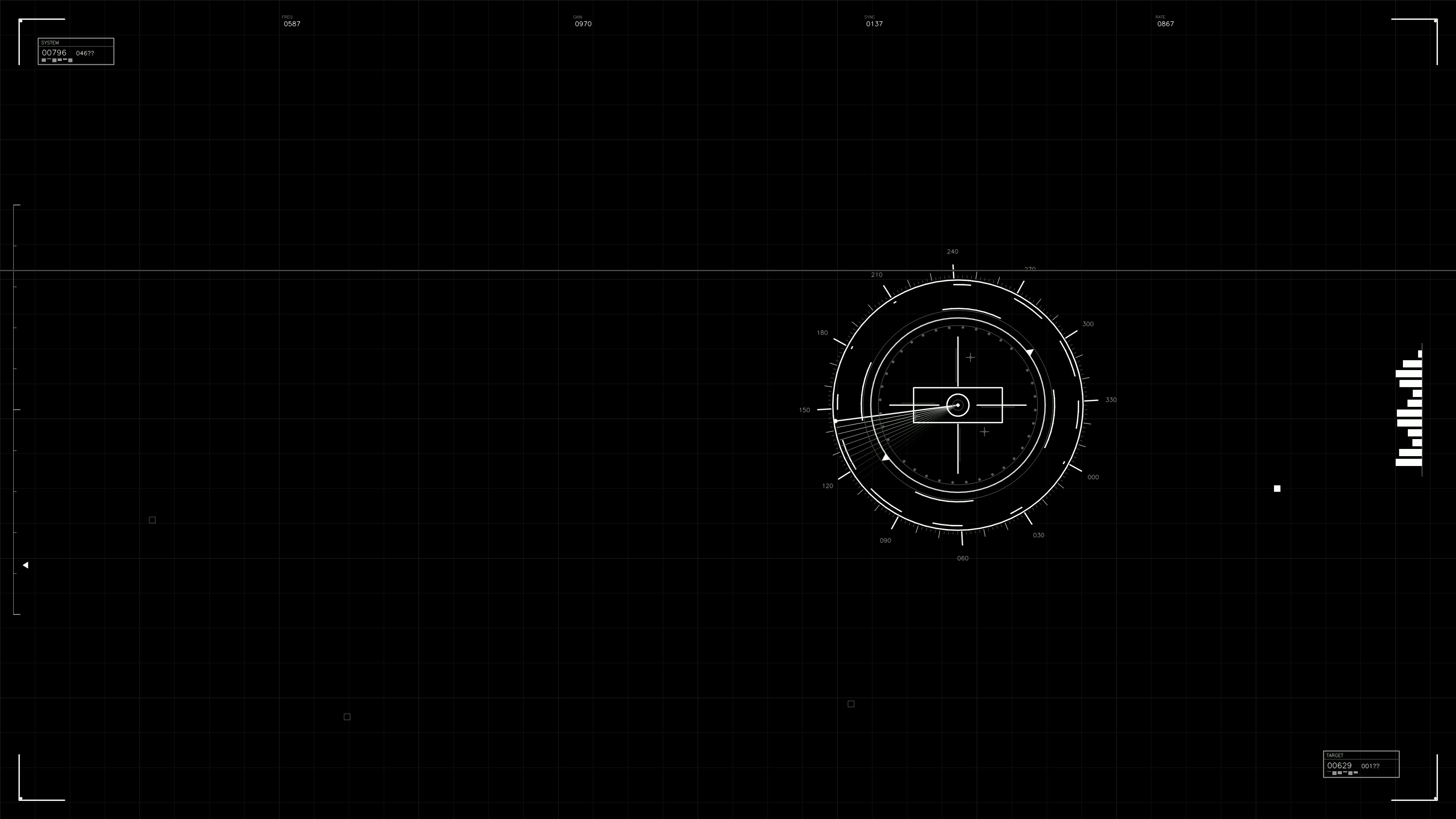 Military gui war stock footage hud animation in a science fiction setting for video production