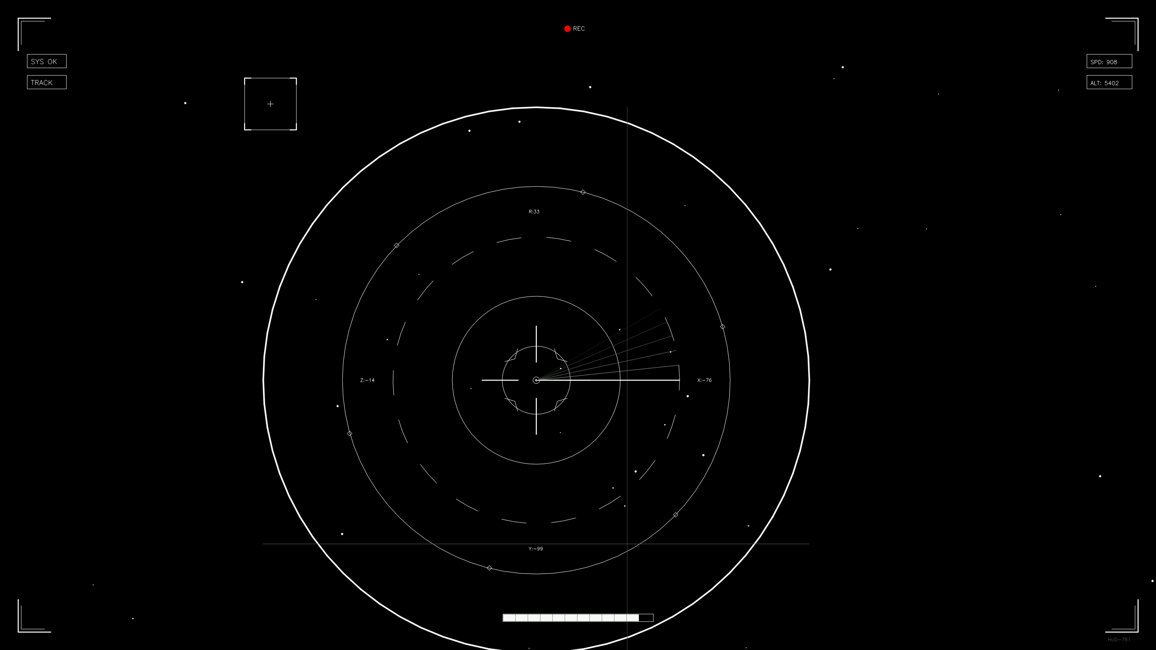 Scifi hud animation for web designers and videographers for creative projects and presentations