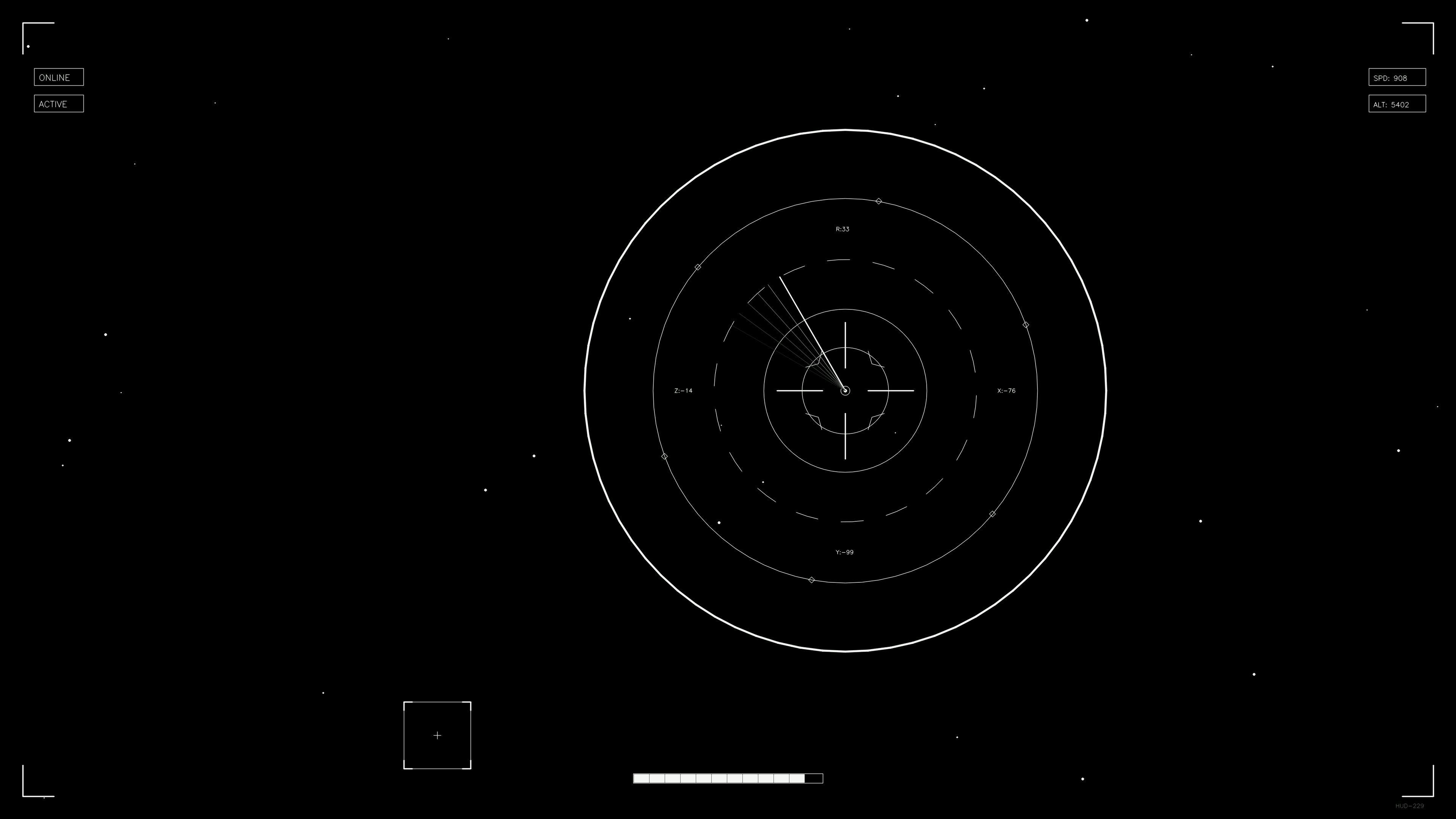 Scifi hud animation for web designers and videographers showcasing a modern interface and graphic design elements in a dark space setting