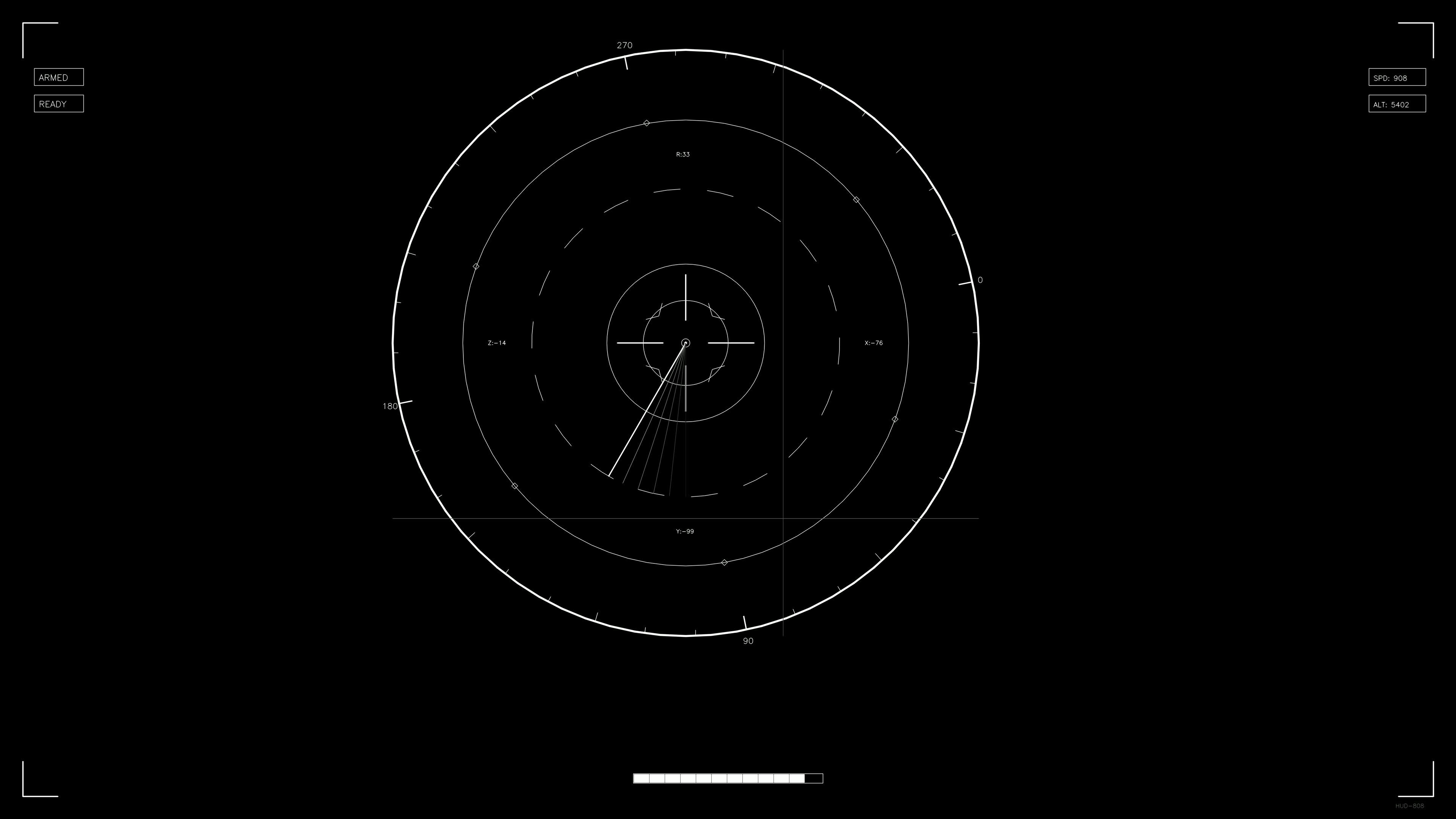 Scifi hud animation showing detailed graphic interface for web design and video production tasks