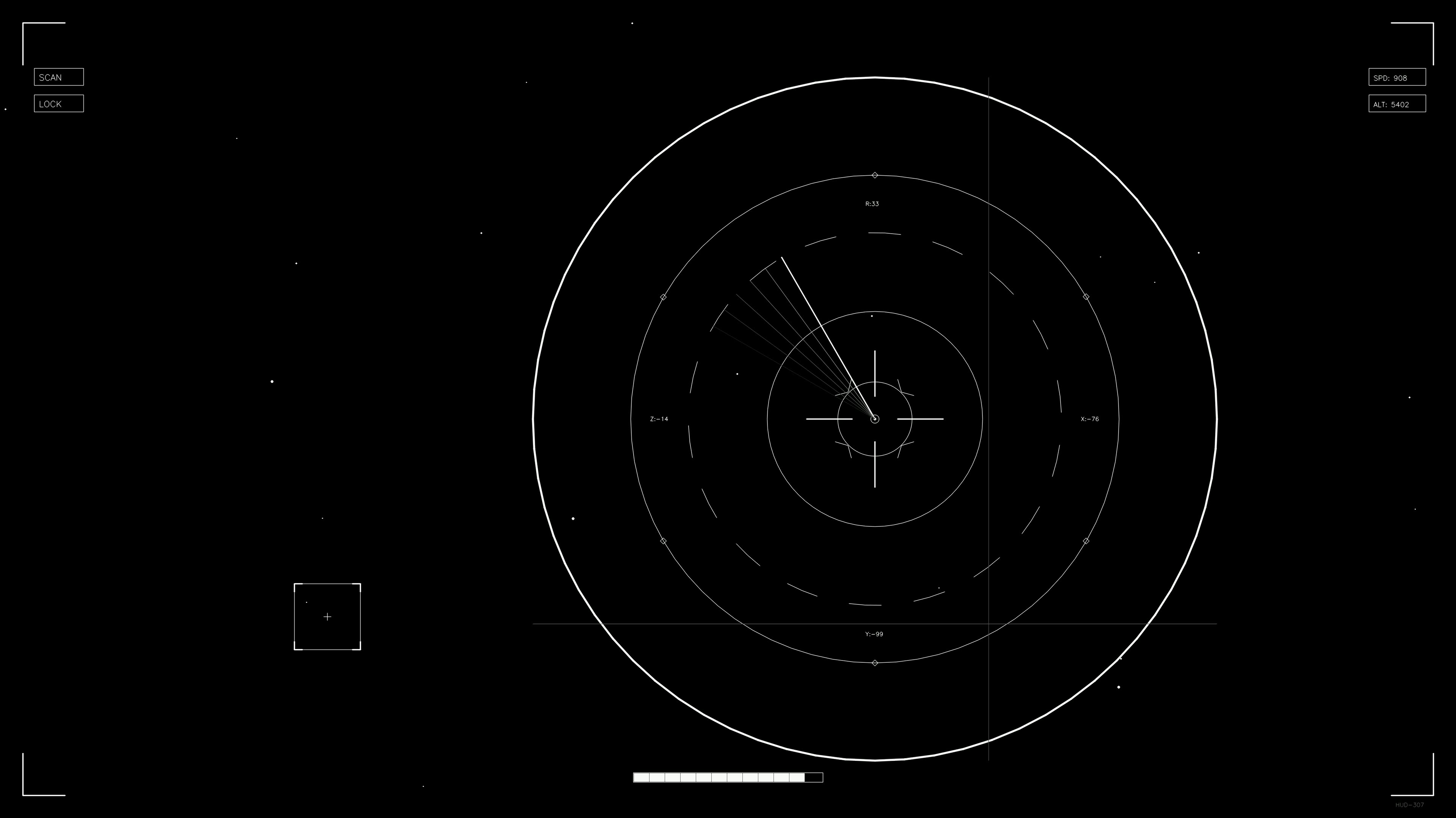 Scifi hud animation designed for web designers and videographers in a digital space environment with circular displays