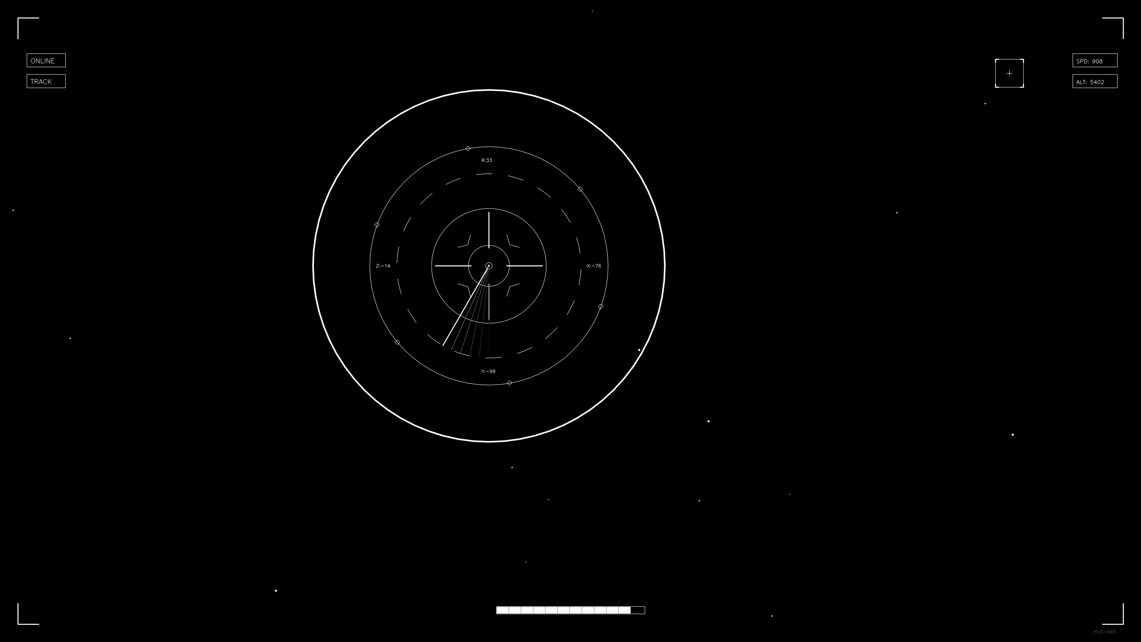 Scifi hud animation view for web designers and videographers at night showcasing data display and tracking features