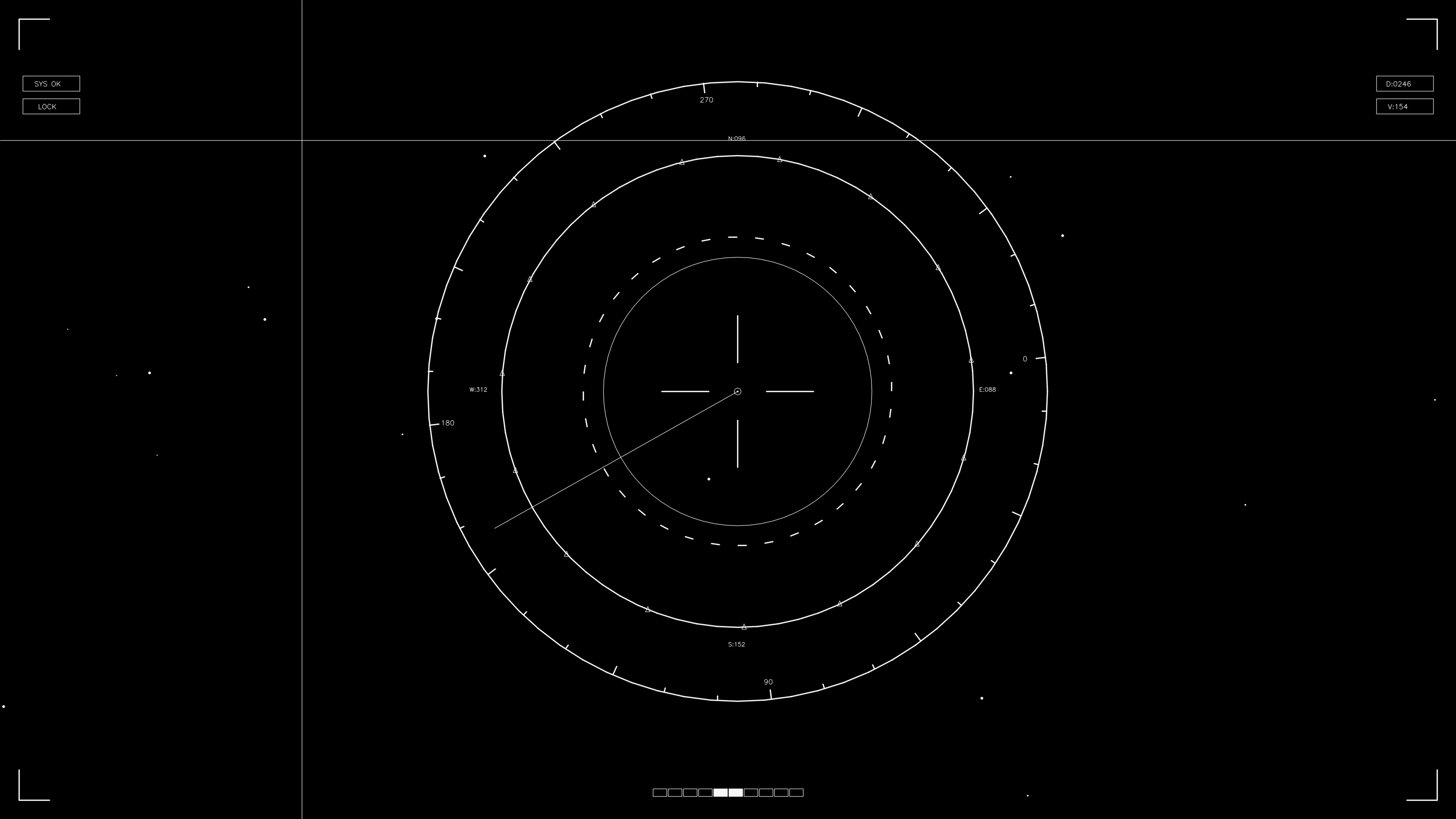 Animation of hud elements designed for web designers and sci-fi video editors in a digital workspace environment