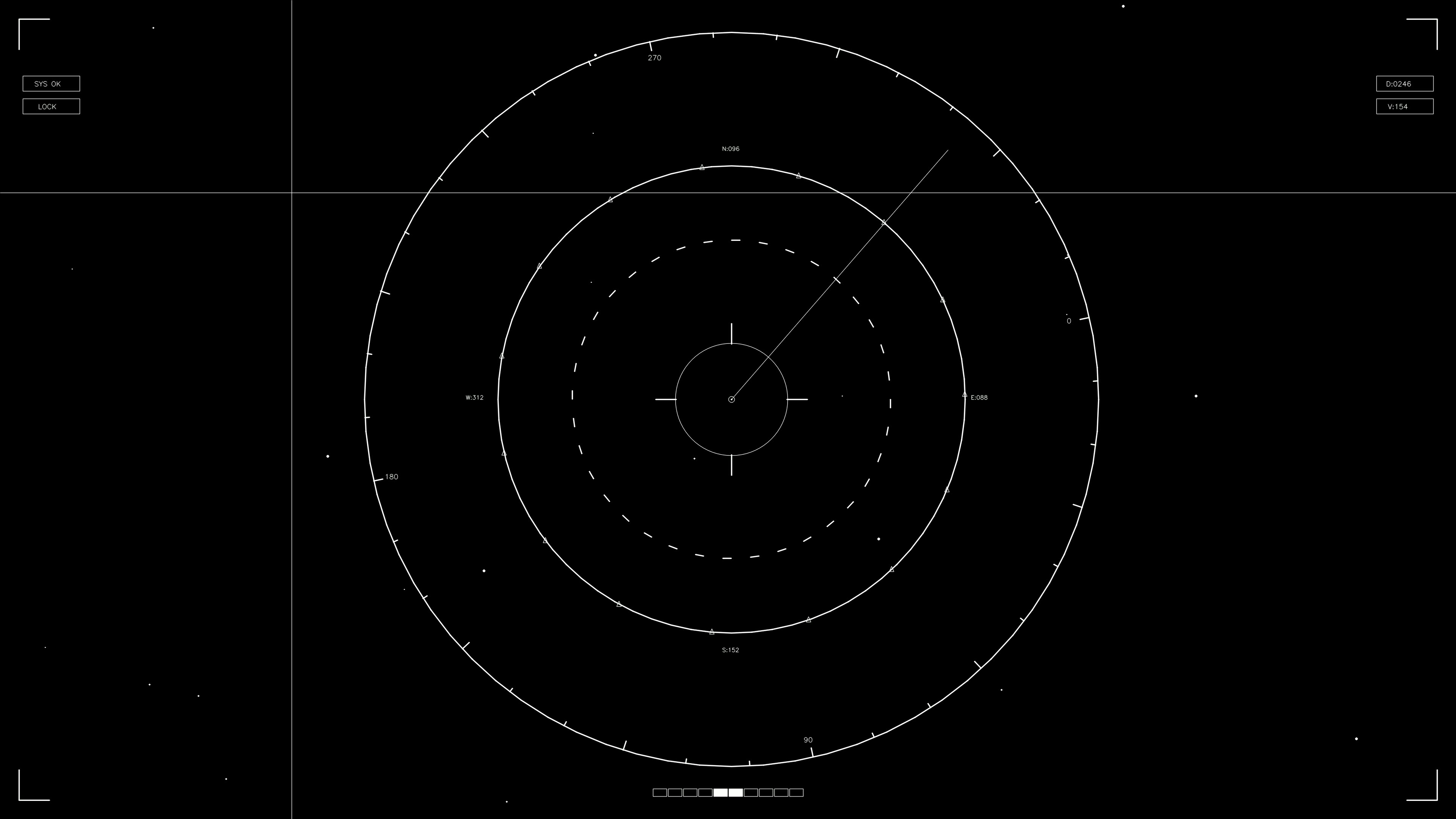 Animation of hud elements for web designer and science fiction video cutter in a digital environment