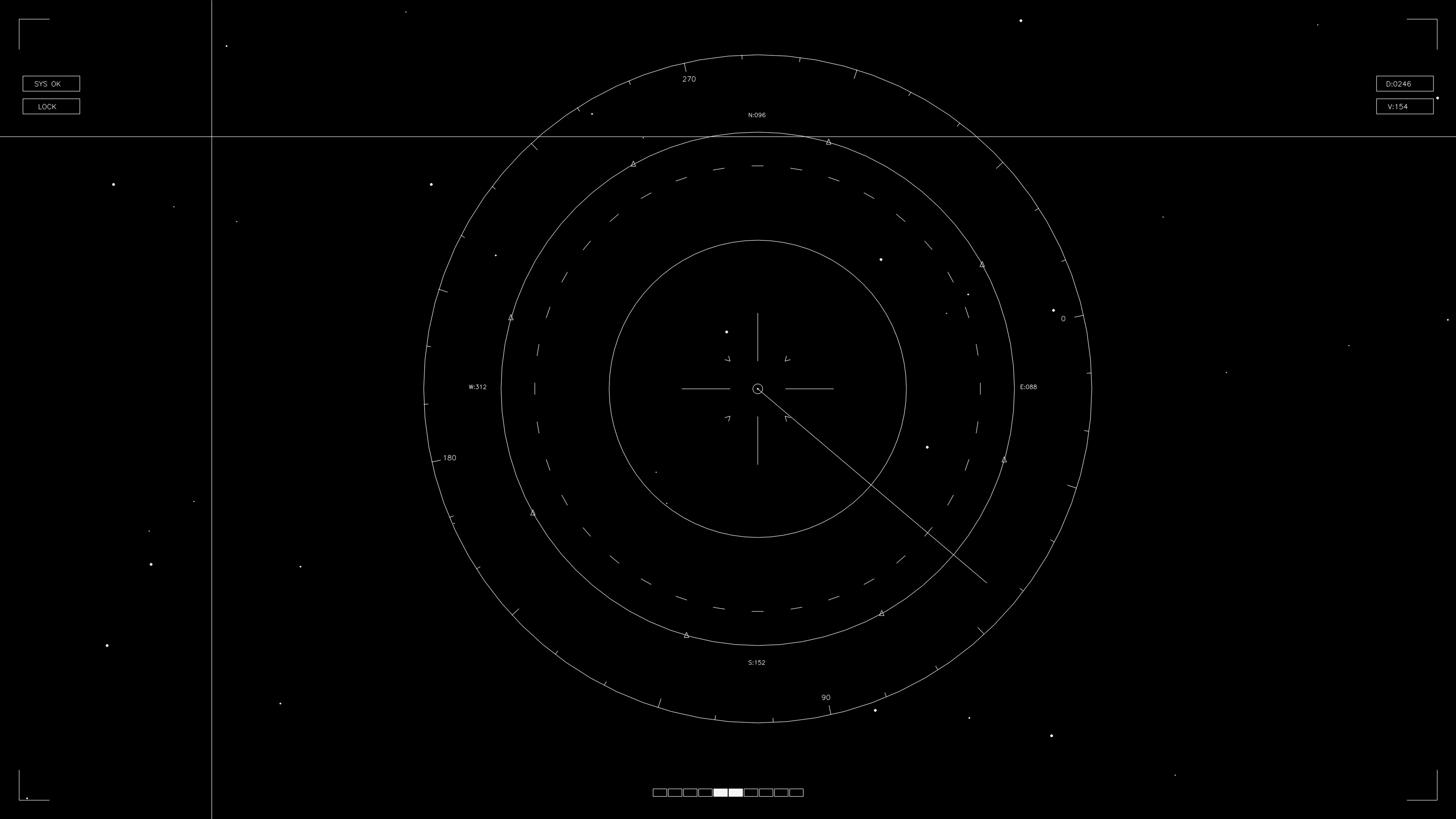 Hud elements animation for webdesigner and sci-fi video cutter with focus on circular patterns and data display in a dark theme