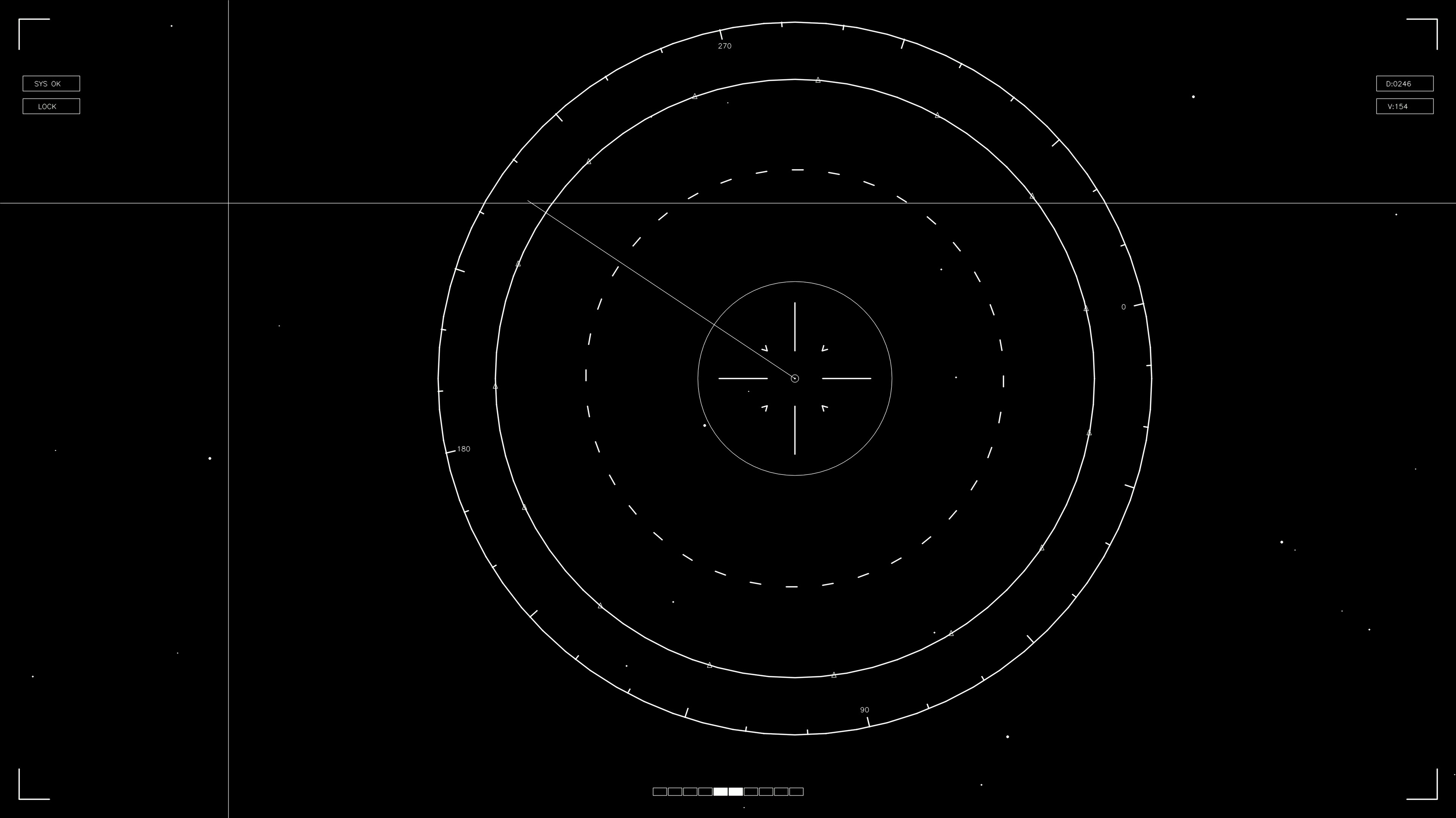 Animation of hud elements for web designers and sci-fi video projects in digital format with circular patterns and indicators