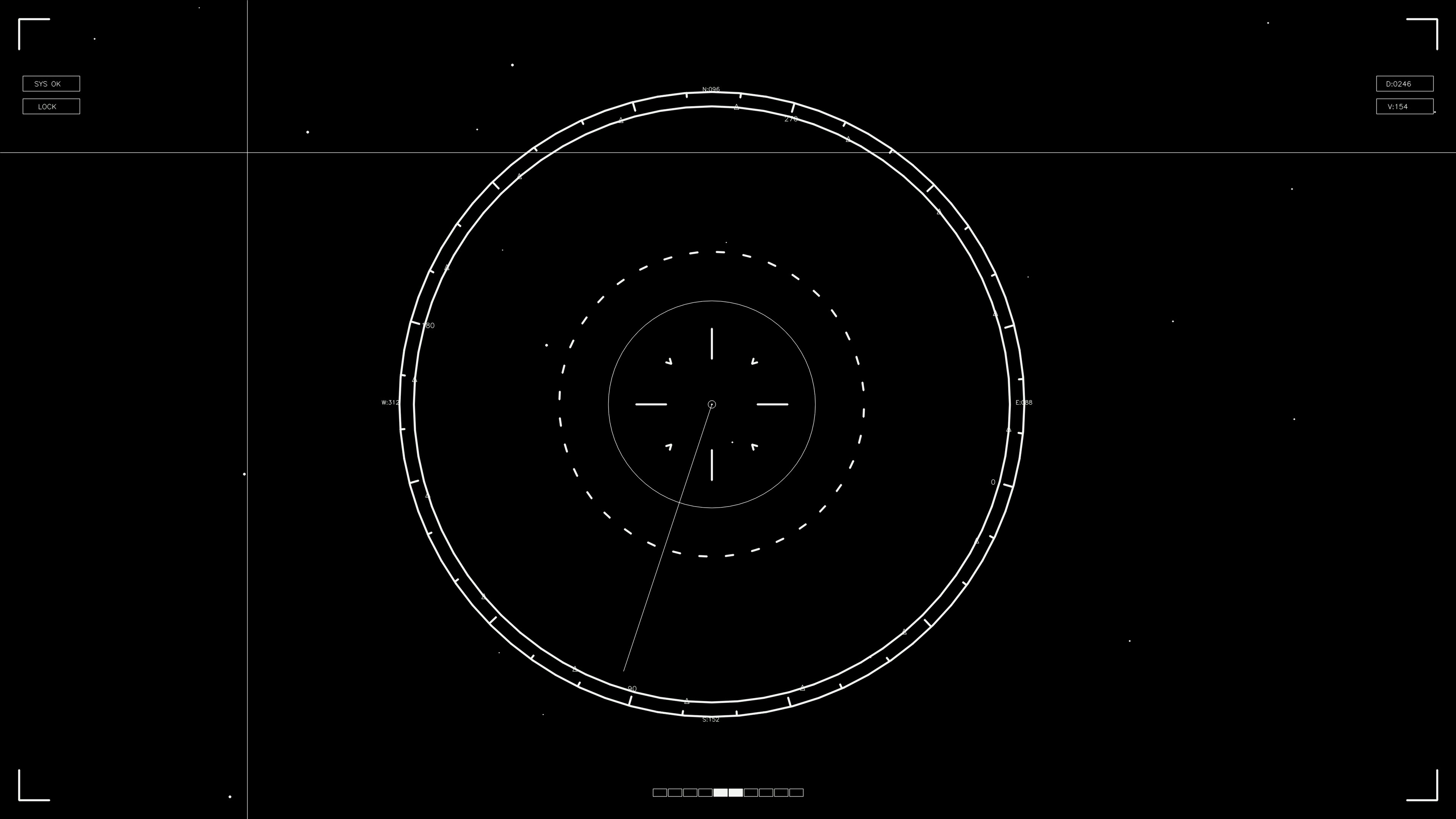 Webdesigner animation of sci-fi hud elements for video editing in a digital environment during night time