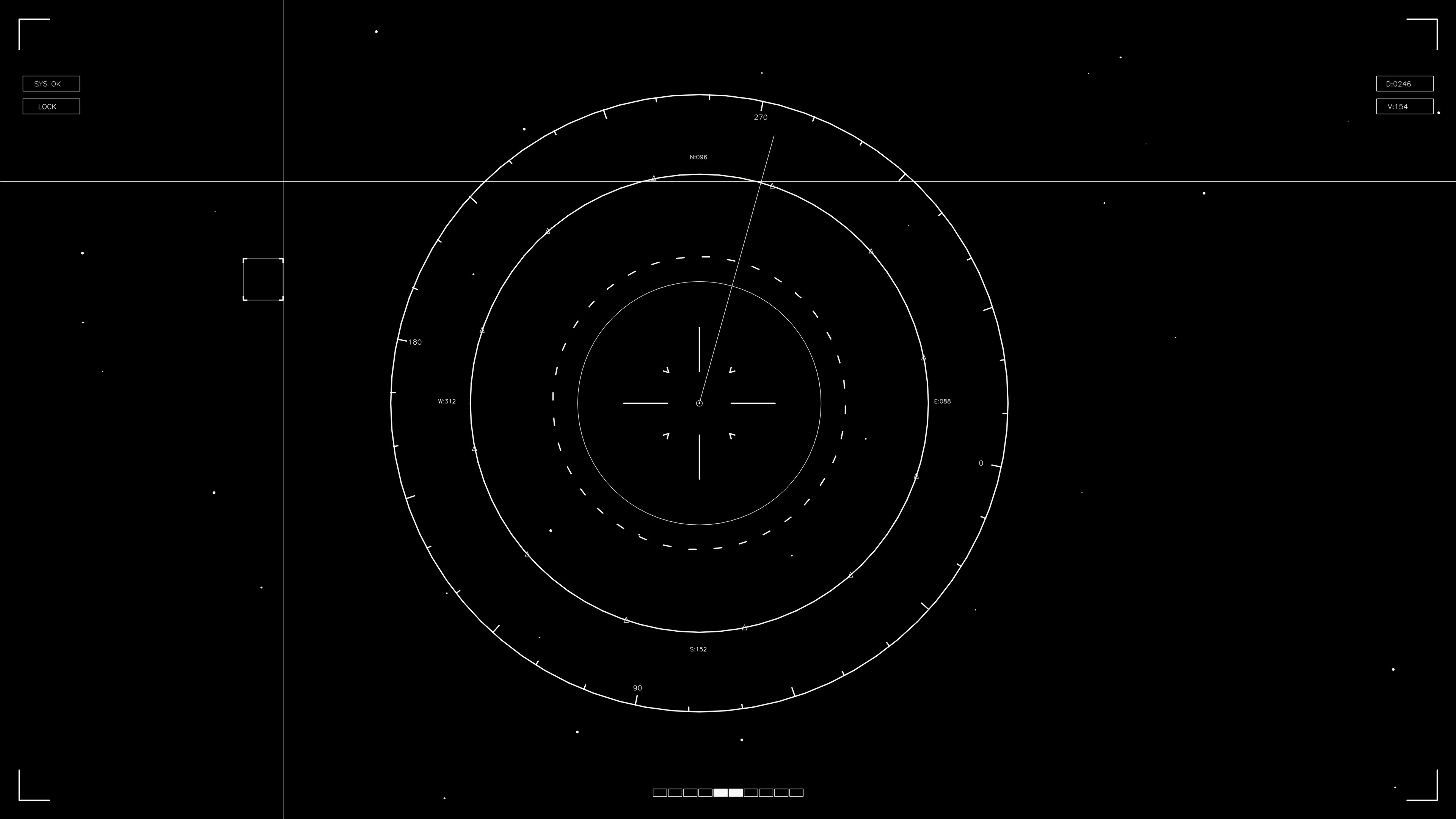 Hud elements animation for web designers and sci-fi video creators in a digital space