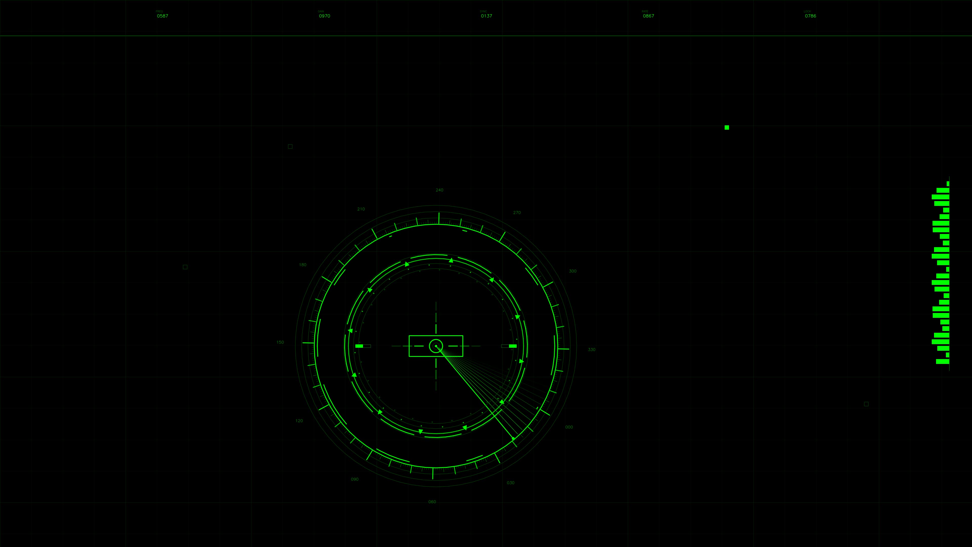 Military gui war stock footage hud animation designed for science fiction production showcasing targeting and tracking features
