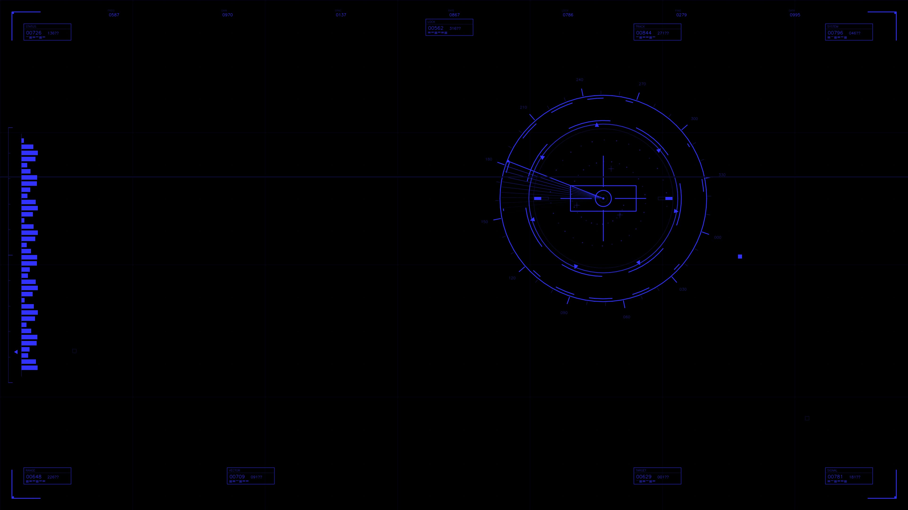 Military gui war stock footage hud animation for science fiction production in digital display format