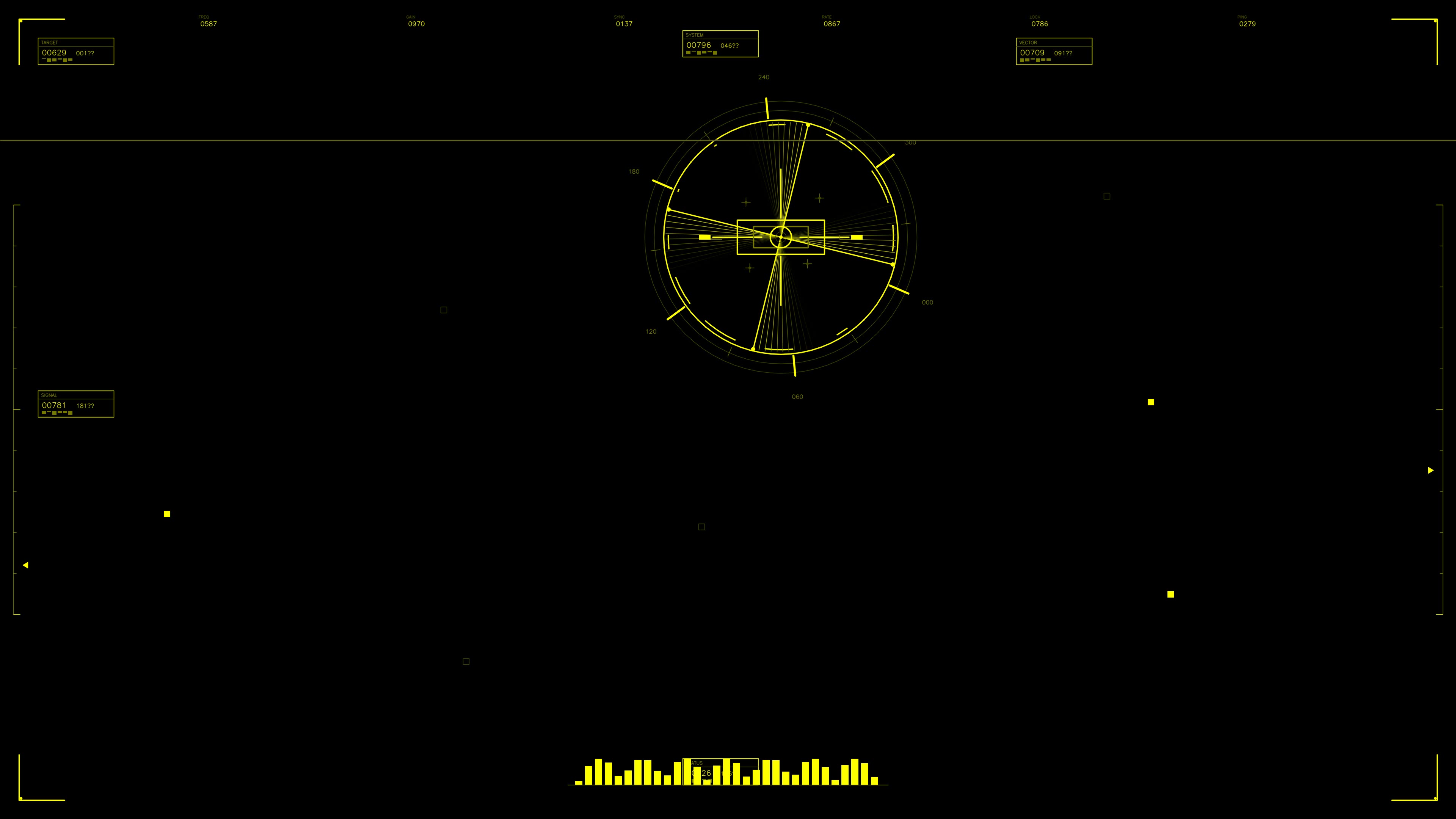 Military gui war stock footage hud animation for science fiction production in dark setting designed for creative projects
