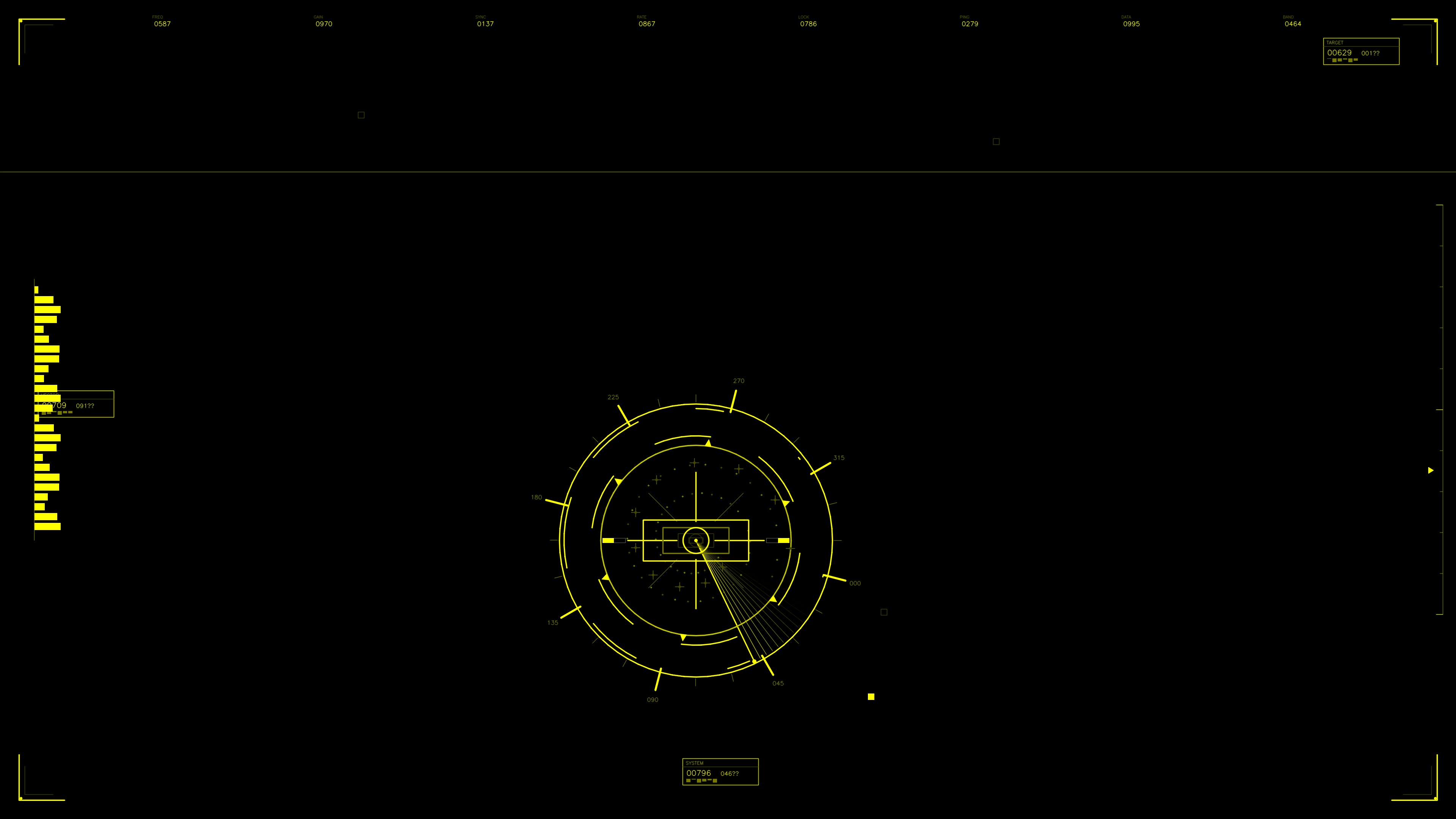 Military gui war stock footage hud animation for science fiction production in high-tech environment displaying data and metrics