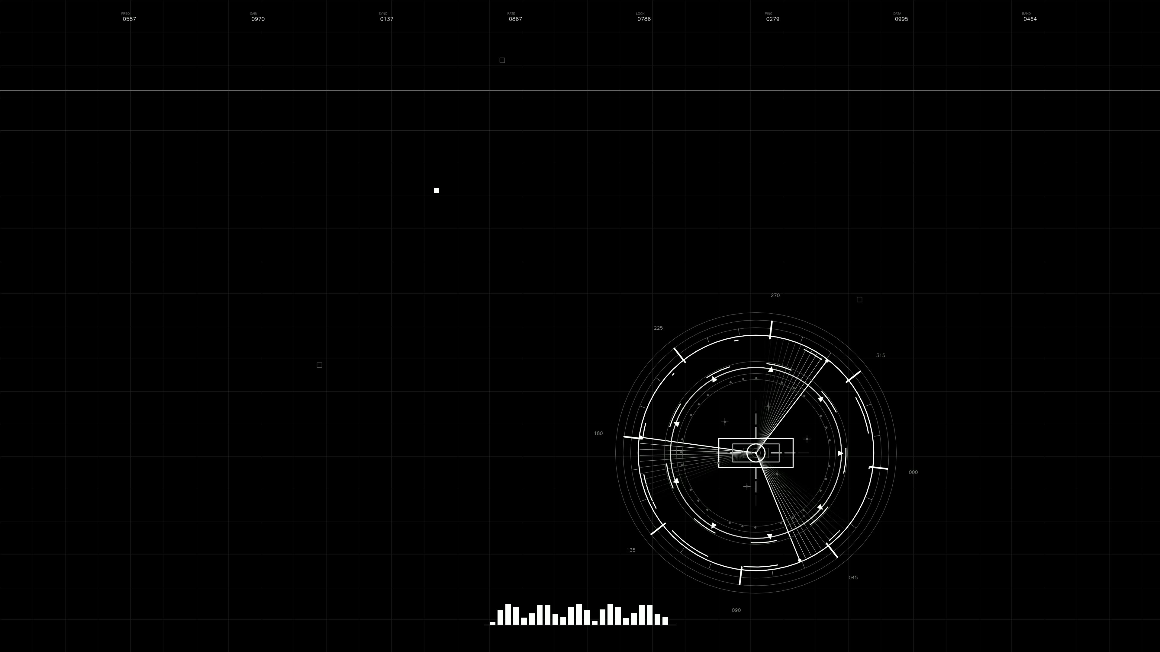 Military gui war stock footage that displays a hud animation for use in science fiction production in a dark environment