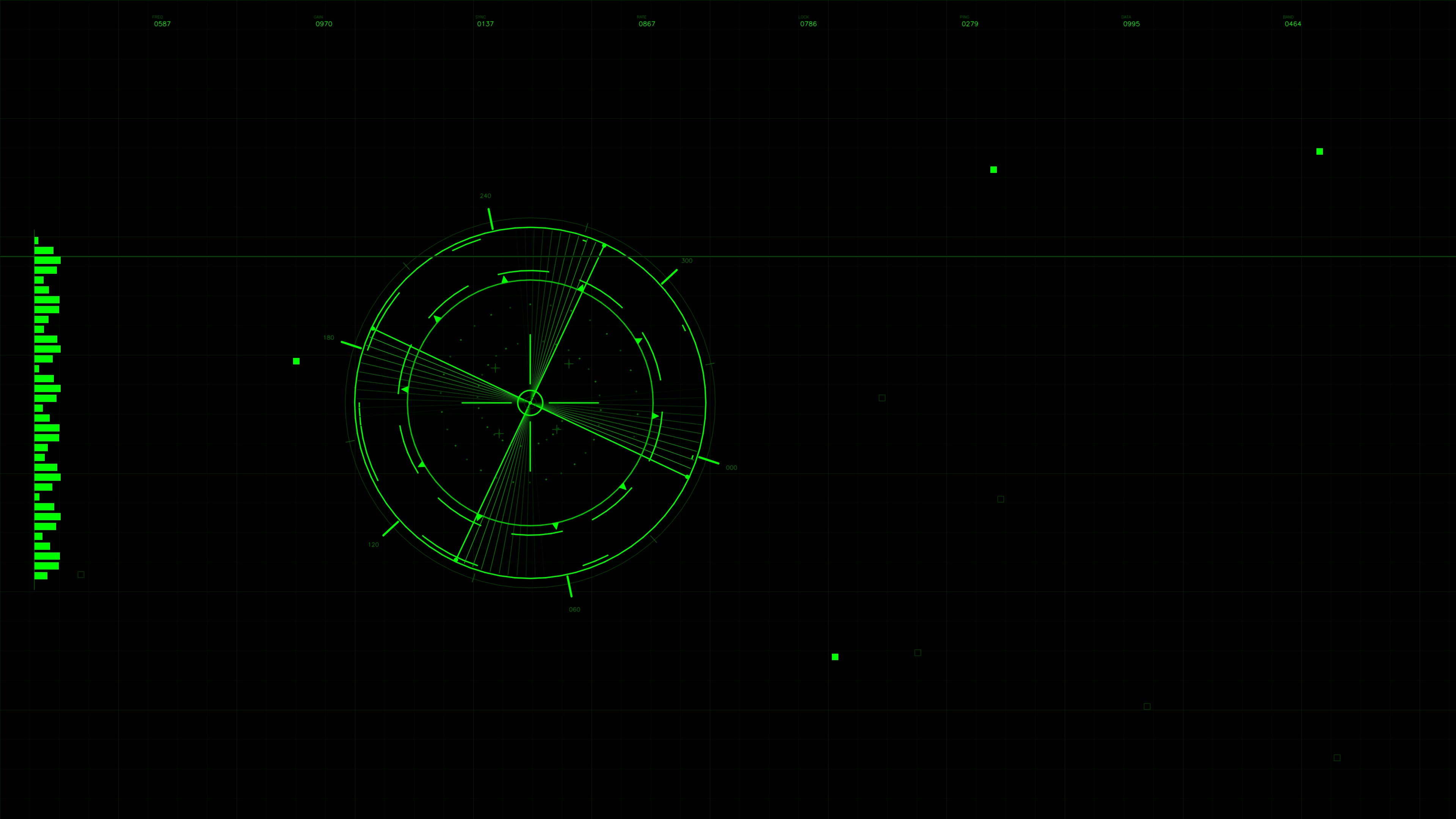Military gui war stock footage hud animation for science fiction production in dark environment