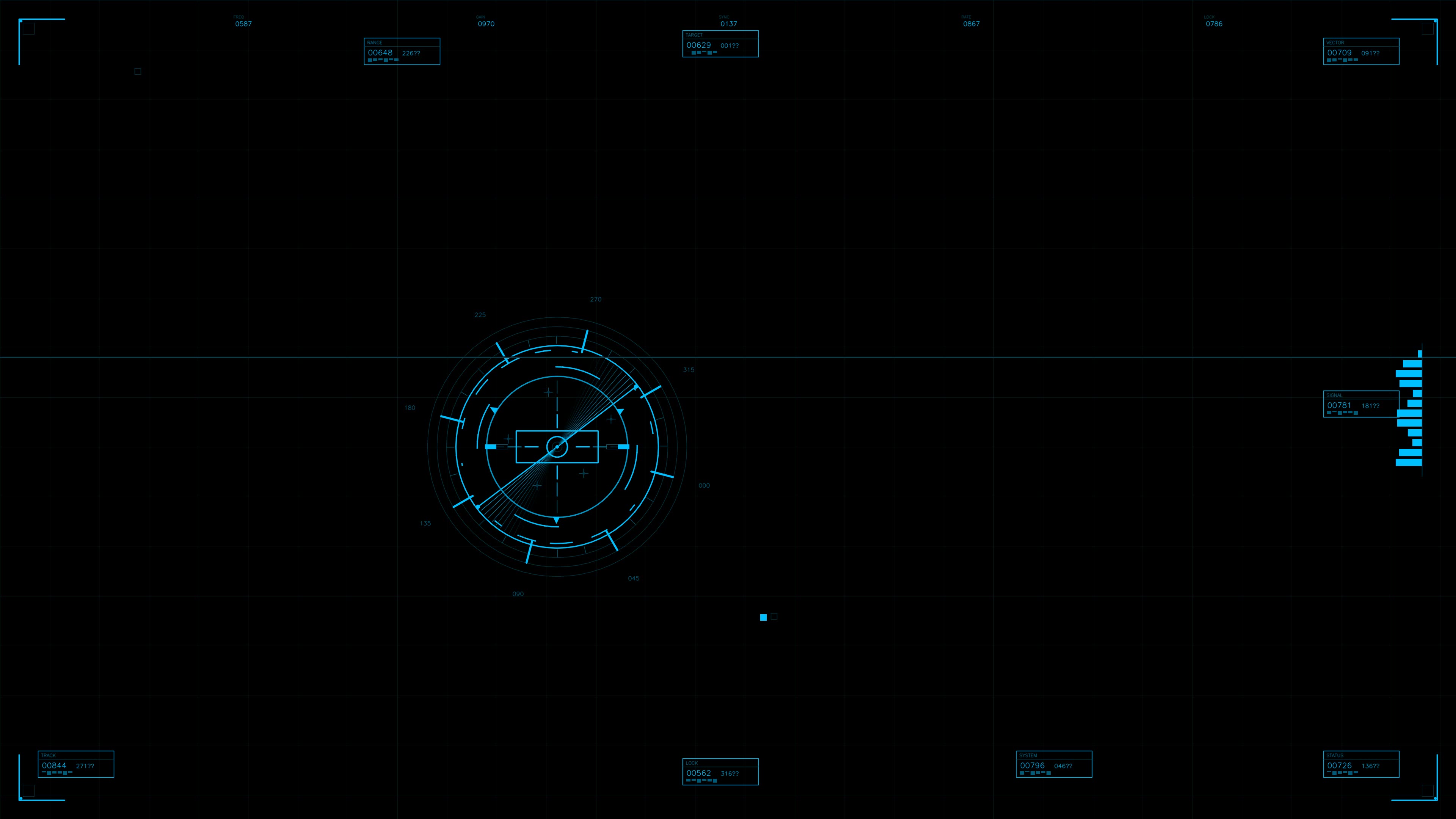 Military gui war stock footage hud animation for science fiction production showcasing interactive technology in a detailed environment