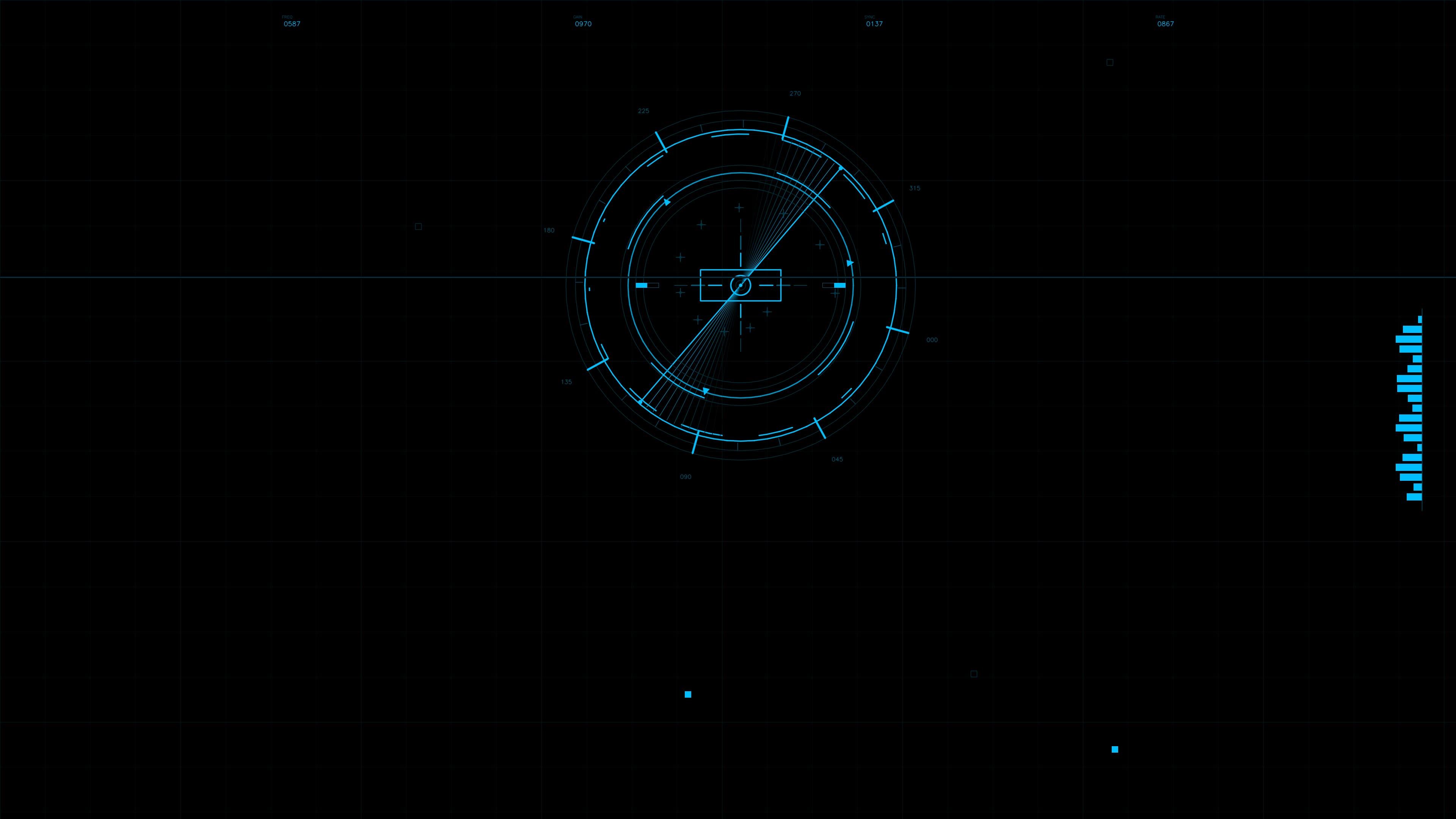Military gui war stock footage hud animation designed for science fiction production and future combat scenarios