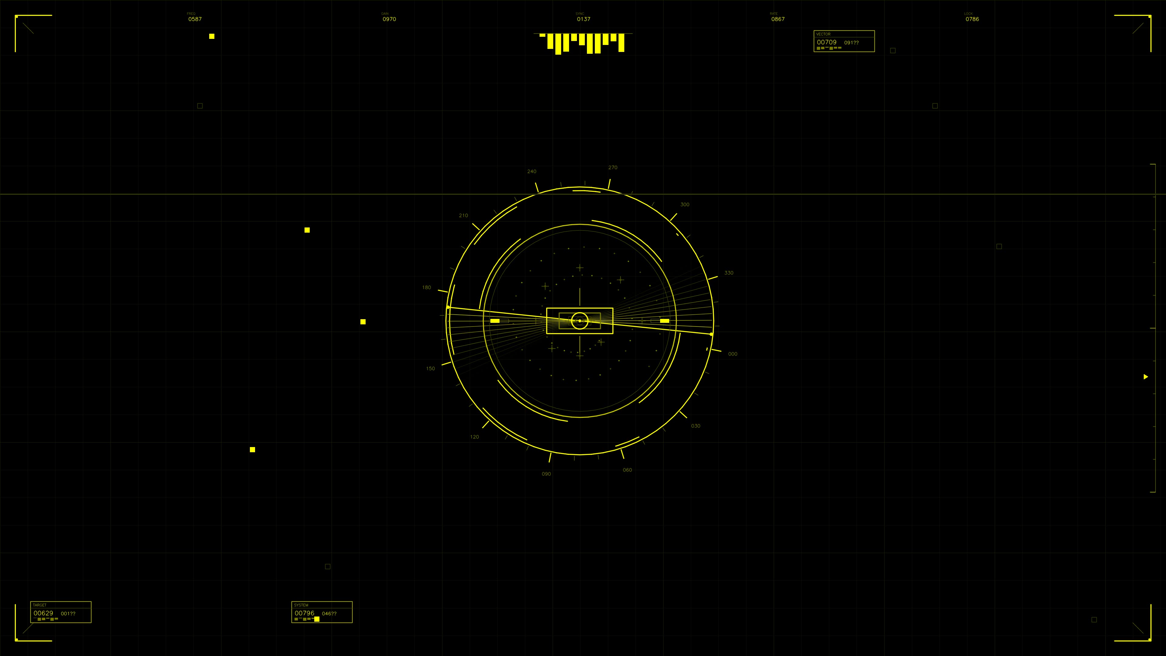 Military gui war stock footage with hud animation for science fiction production