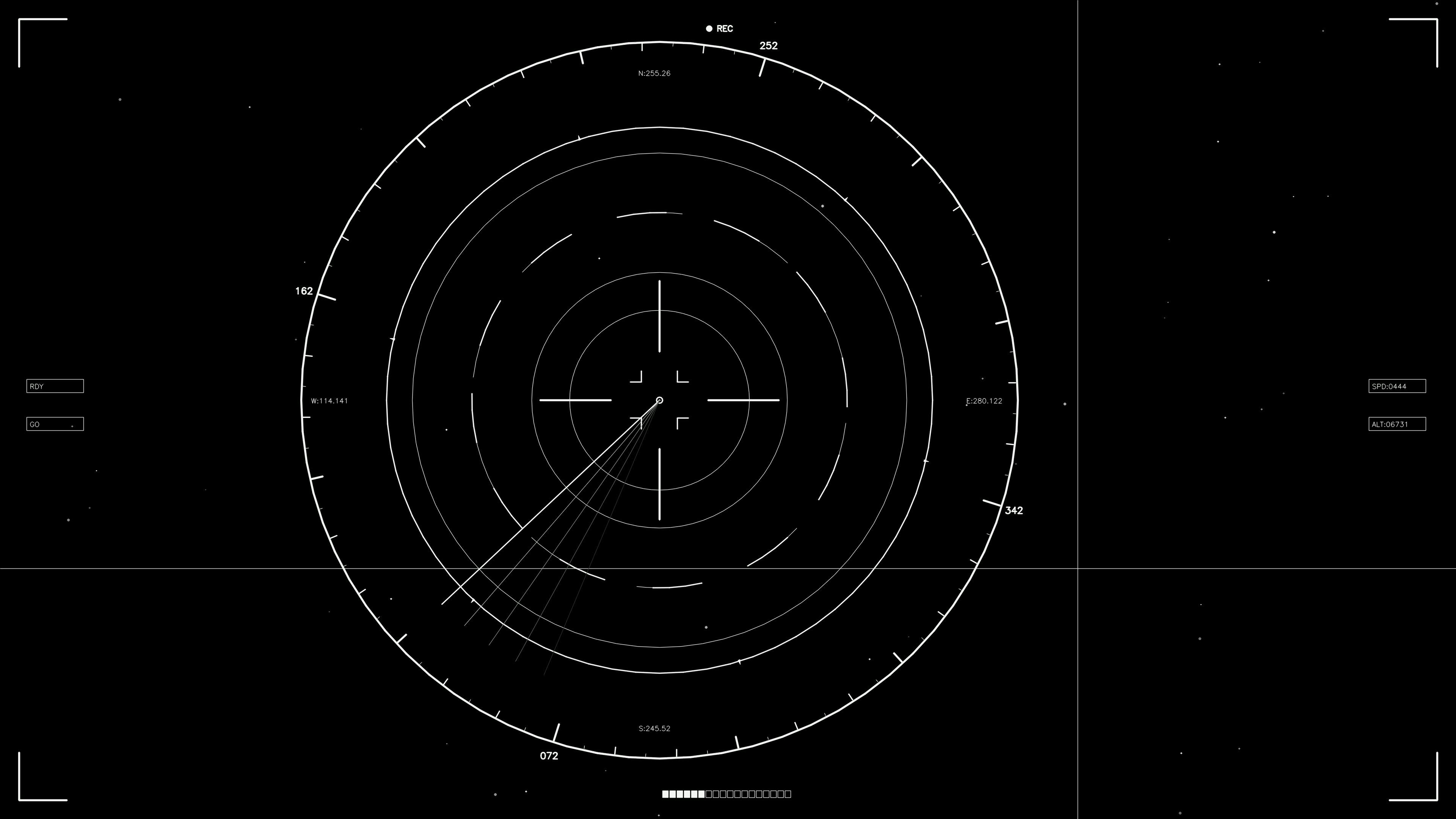 Scifi hud animation for web design and videography showcasing radar screen elements and dynamic graphics