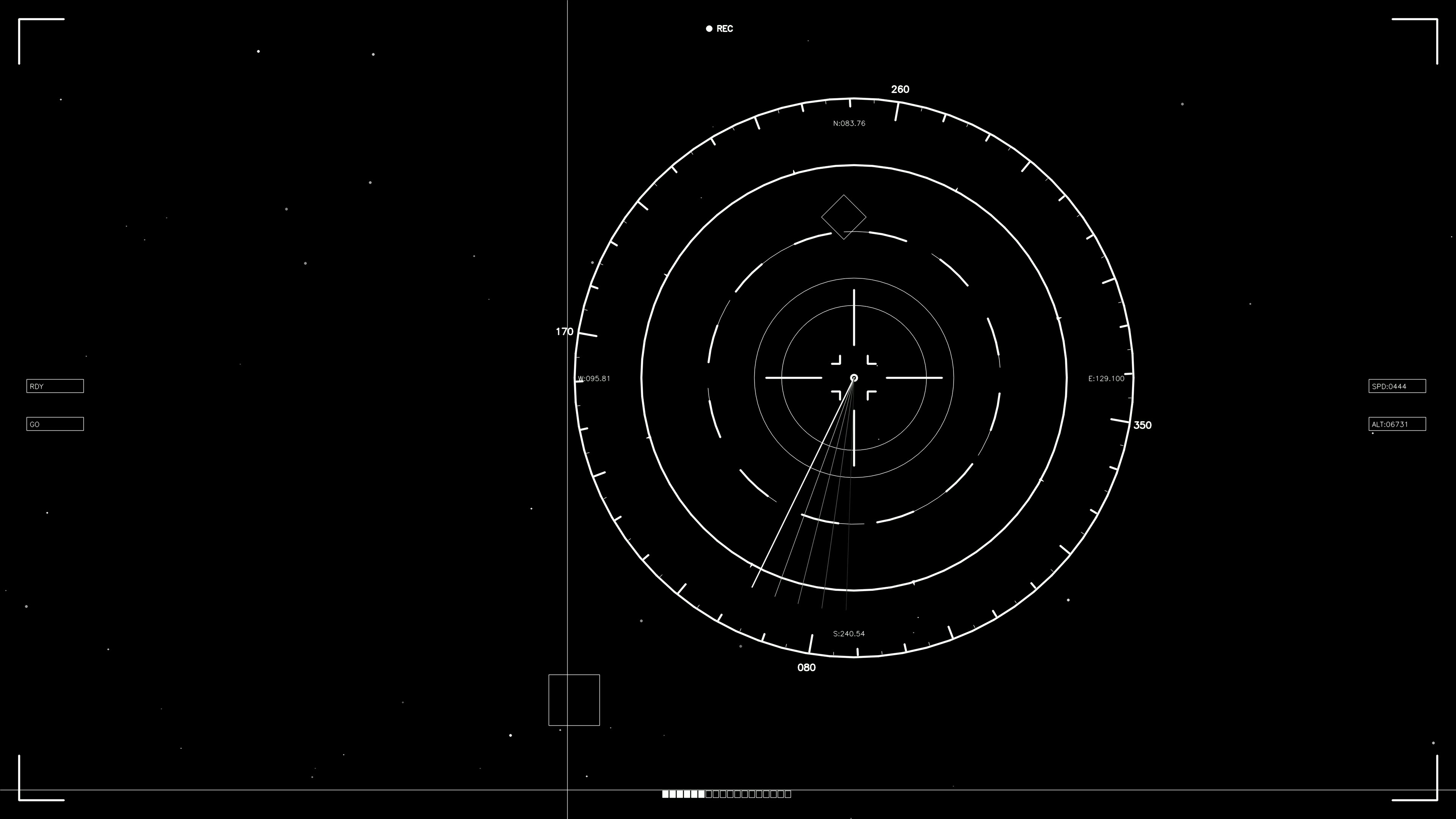 Scifi hud animation shows circles and data displays suitable for webdesigners and videographers in digital projects