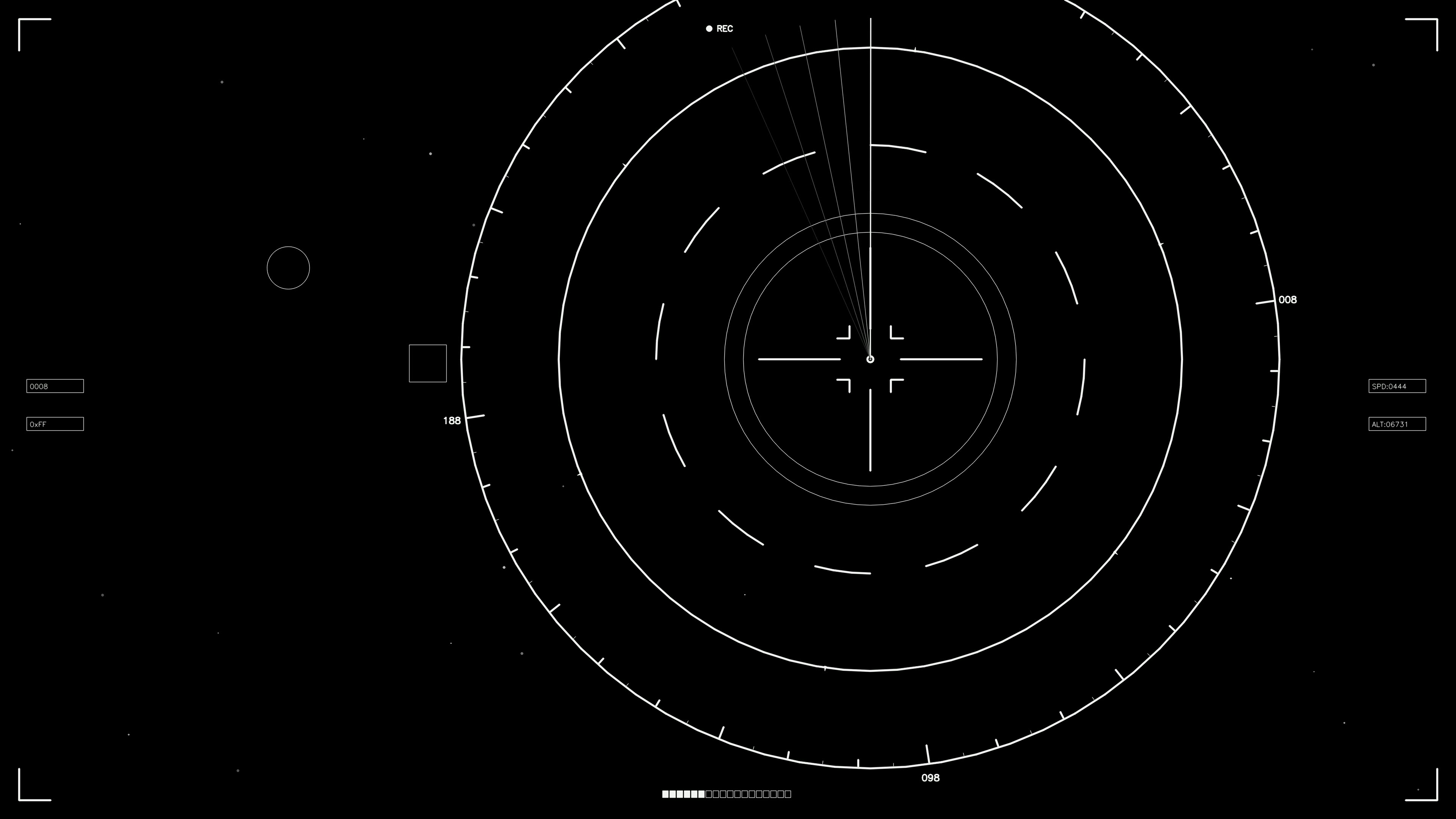 Scifi hud animation for webdesigners and videographers featuring circles and lines for digital projects and presentations
