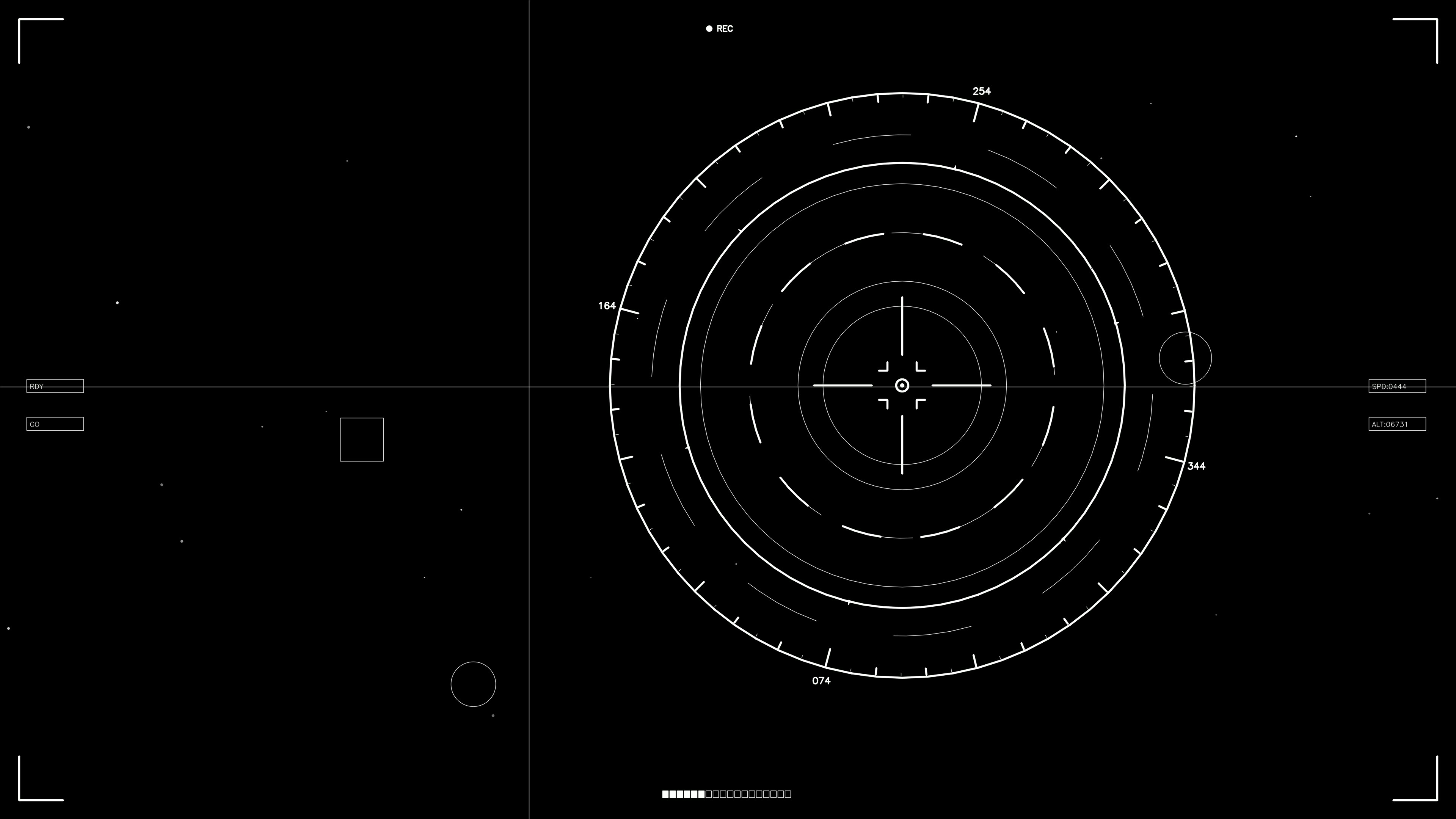 Sci-fi heads-up display animation for web design and video content creation projects