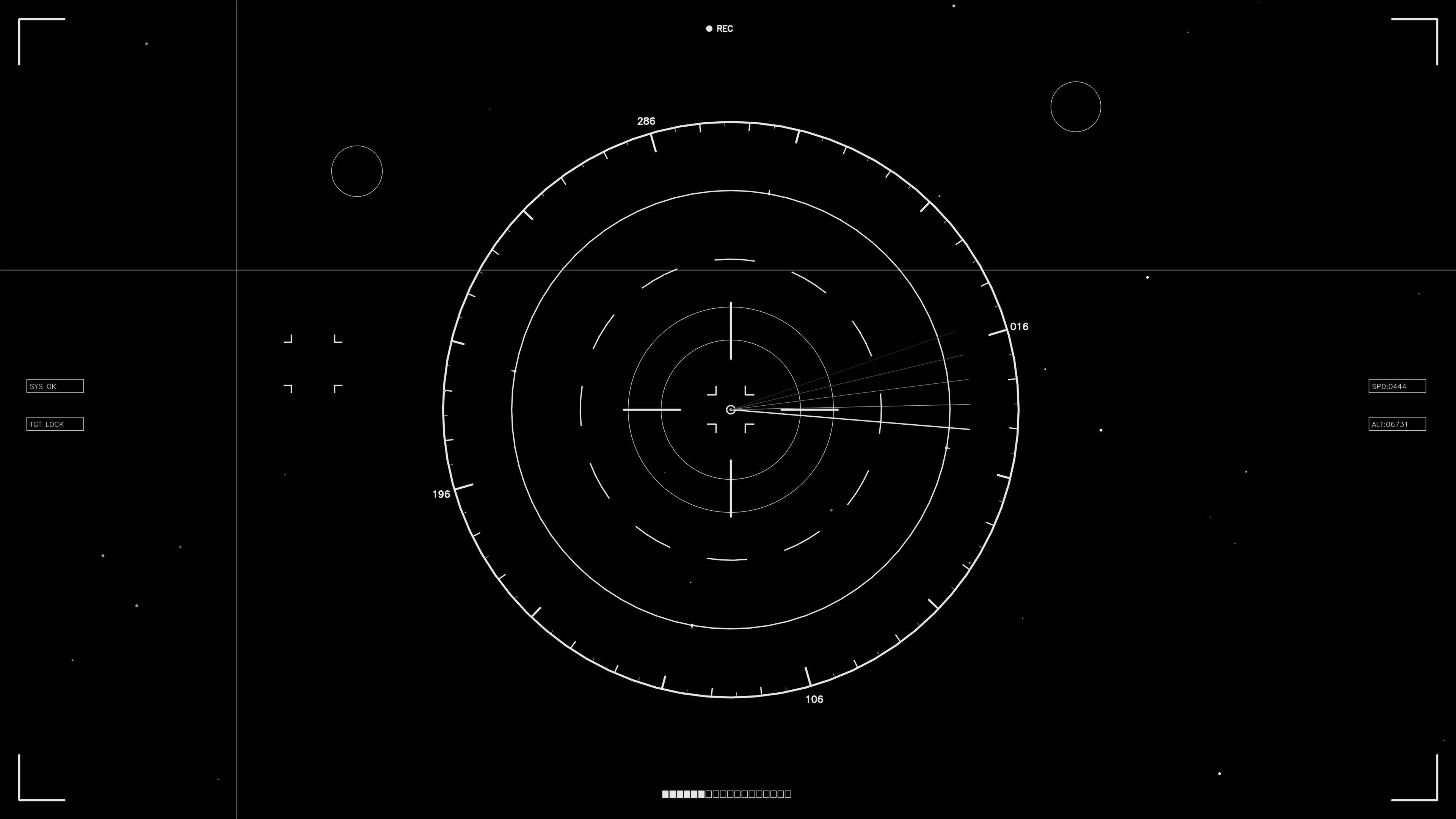 Scifi hud animation for webdesigner and videographen in digital environment with focus on technical design and interface elements