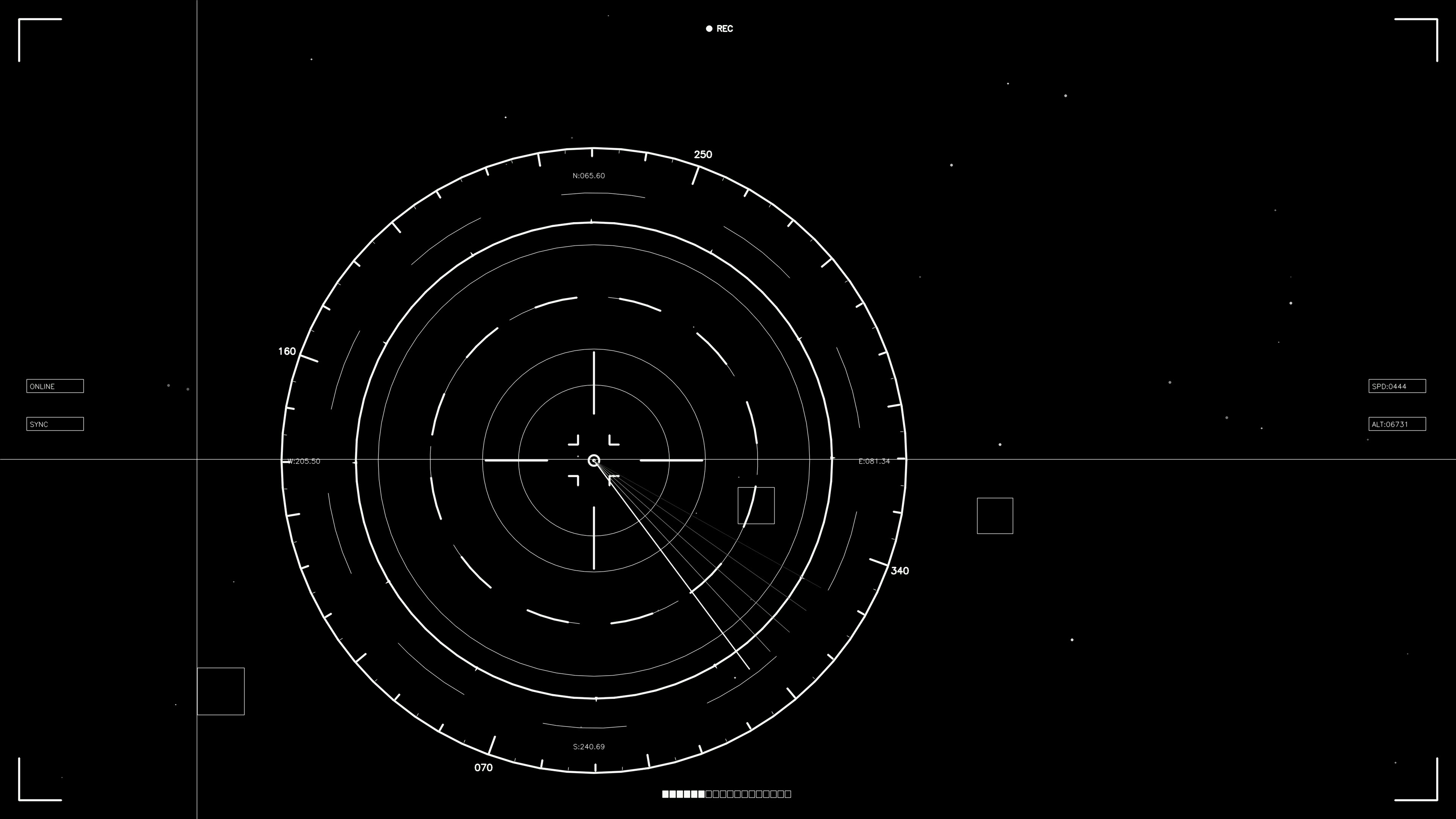 Scifi hud animation for web design and video production with circular data display for creative projects in digital design