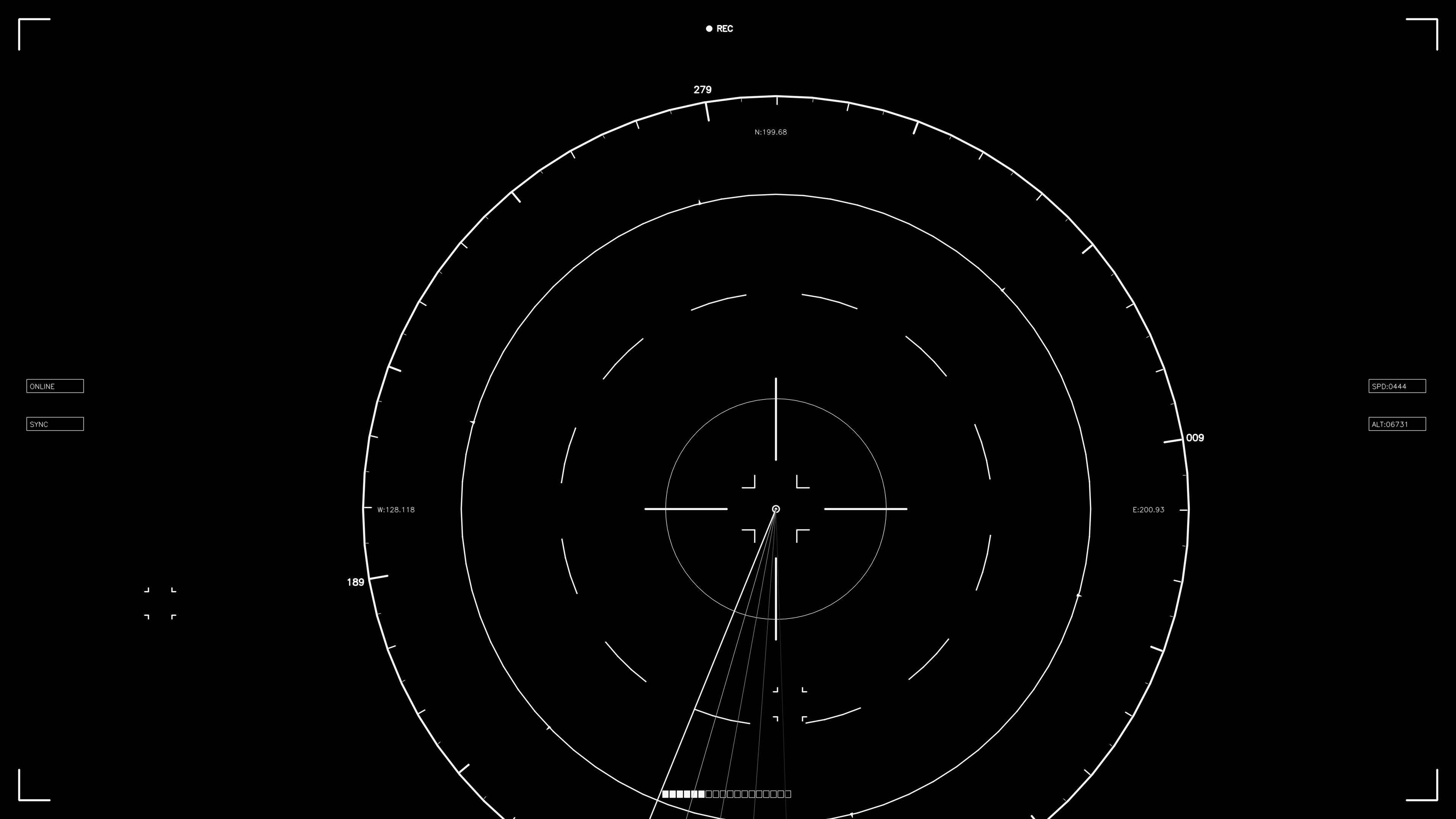 Scifi hud animation for web design and video projects showcasing radar and display elements