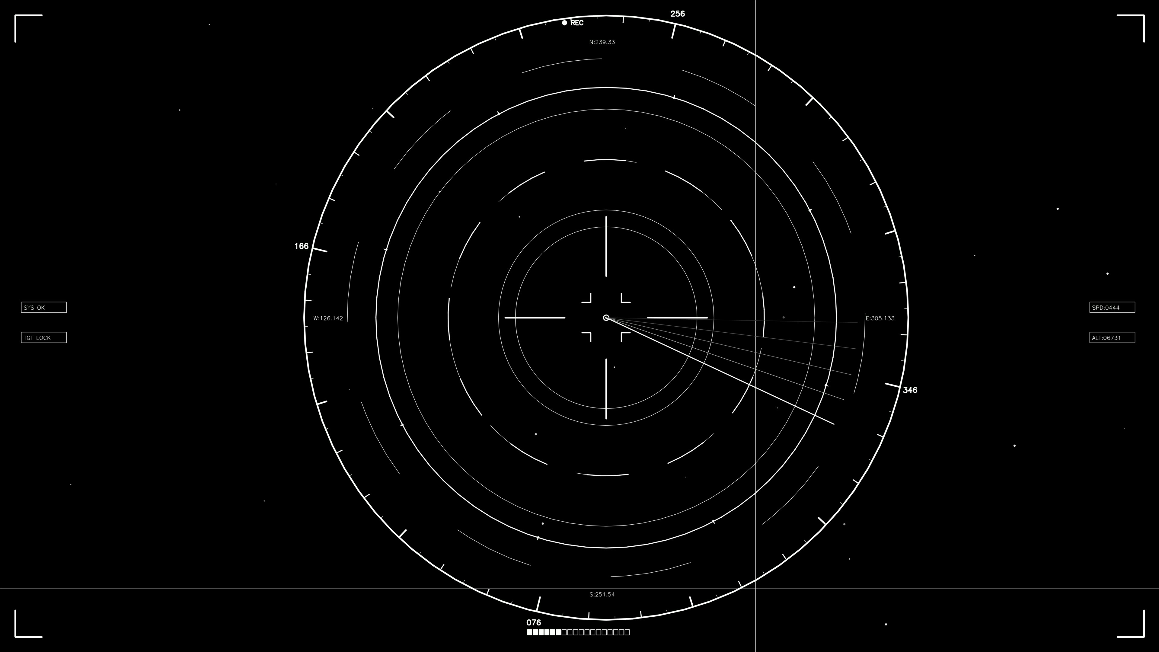 Scifi hud animation for web designers and video creators with radar display elements for digital projects