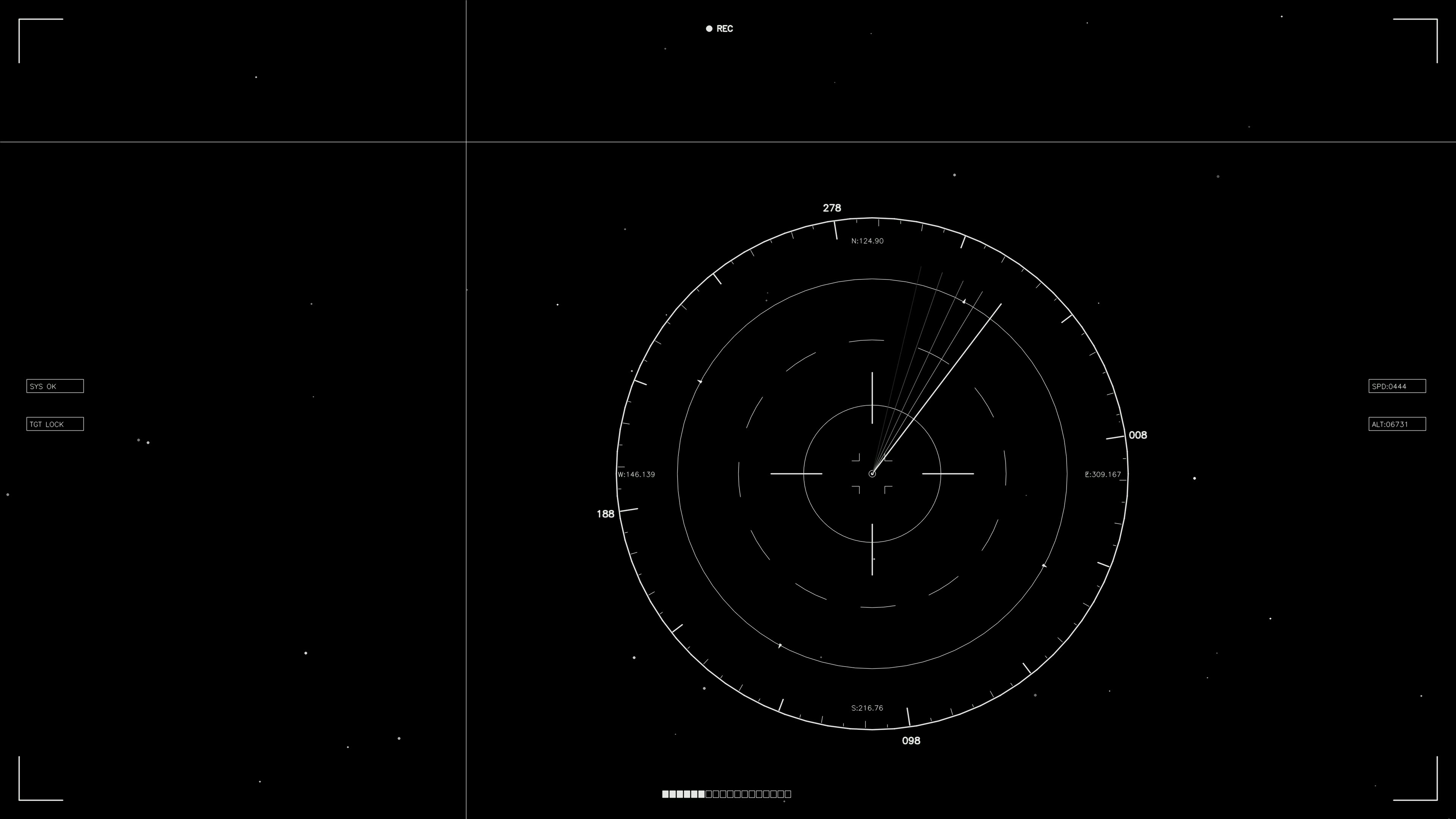 Scifi hud animation designed for web designers and videographers showing radar display with dynamic elements for creative projects
