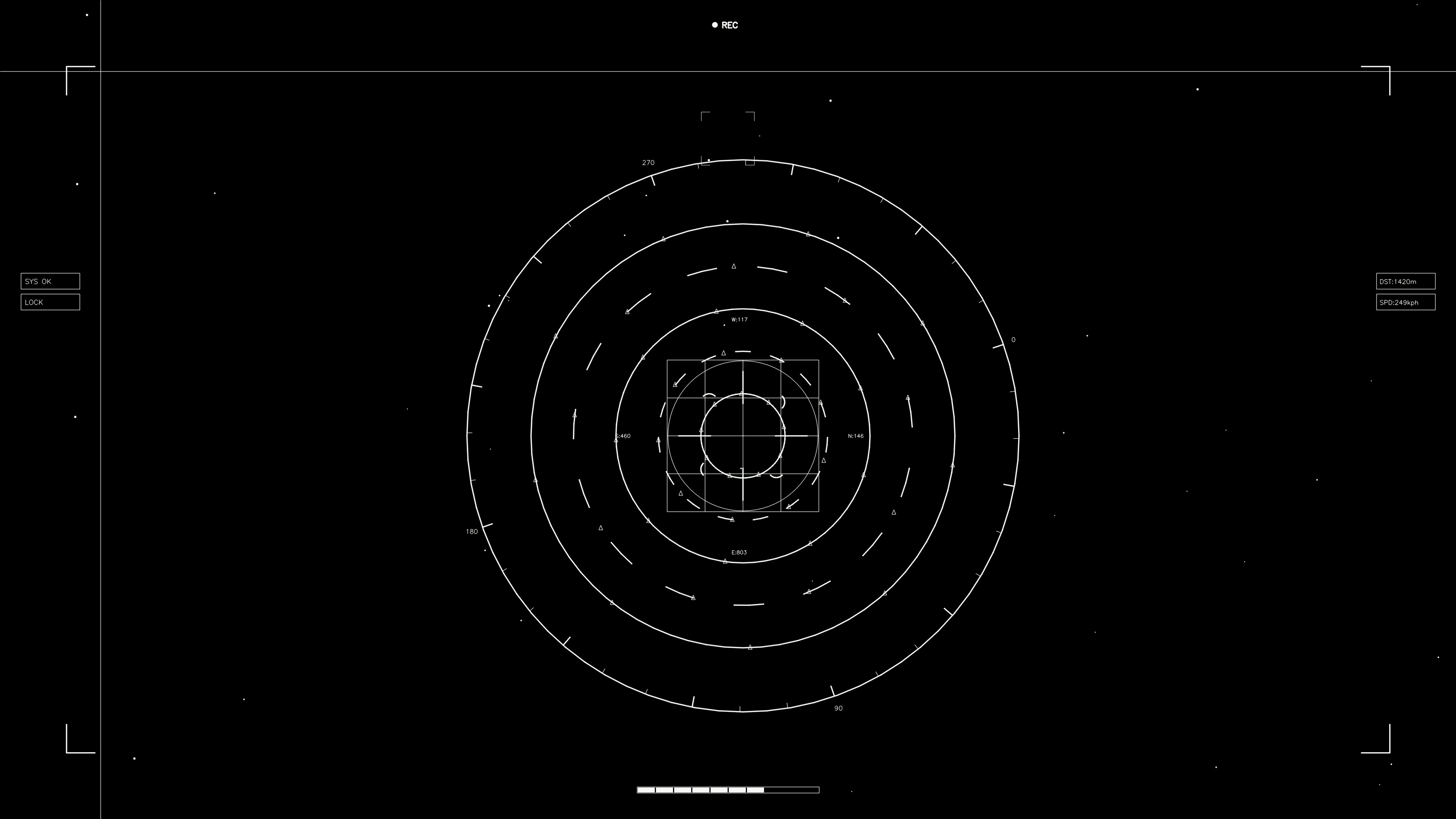 Visual display of hud elements for web design and sci-fi video editing projects in a dark background